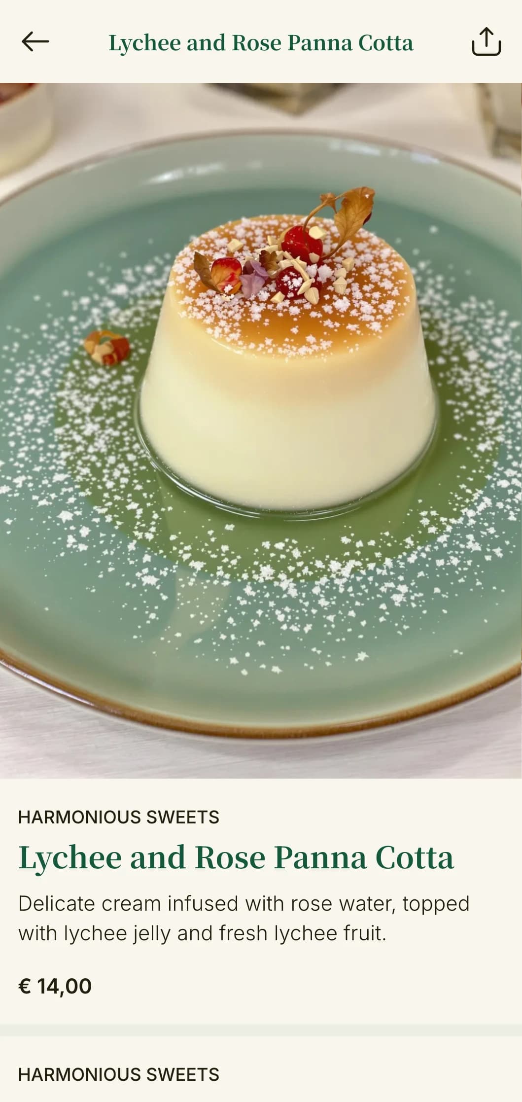 An elegant Asian-inspired dinner menu featuring jade green accents and refined eastern design elements, perfect for upscale Asian fusion restaurants.