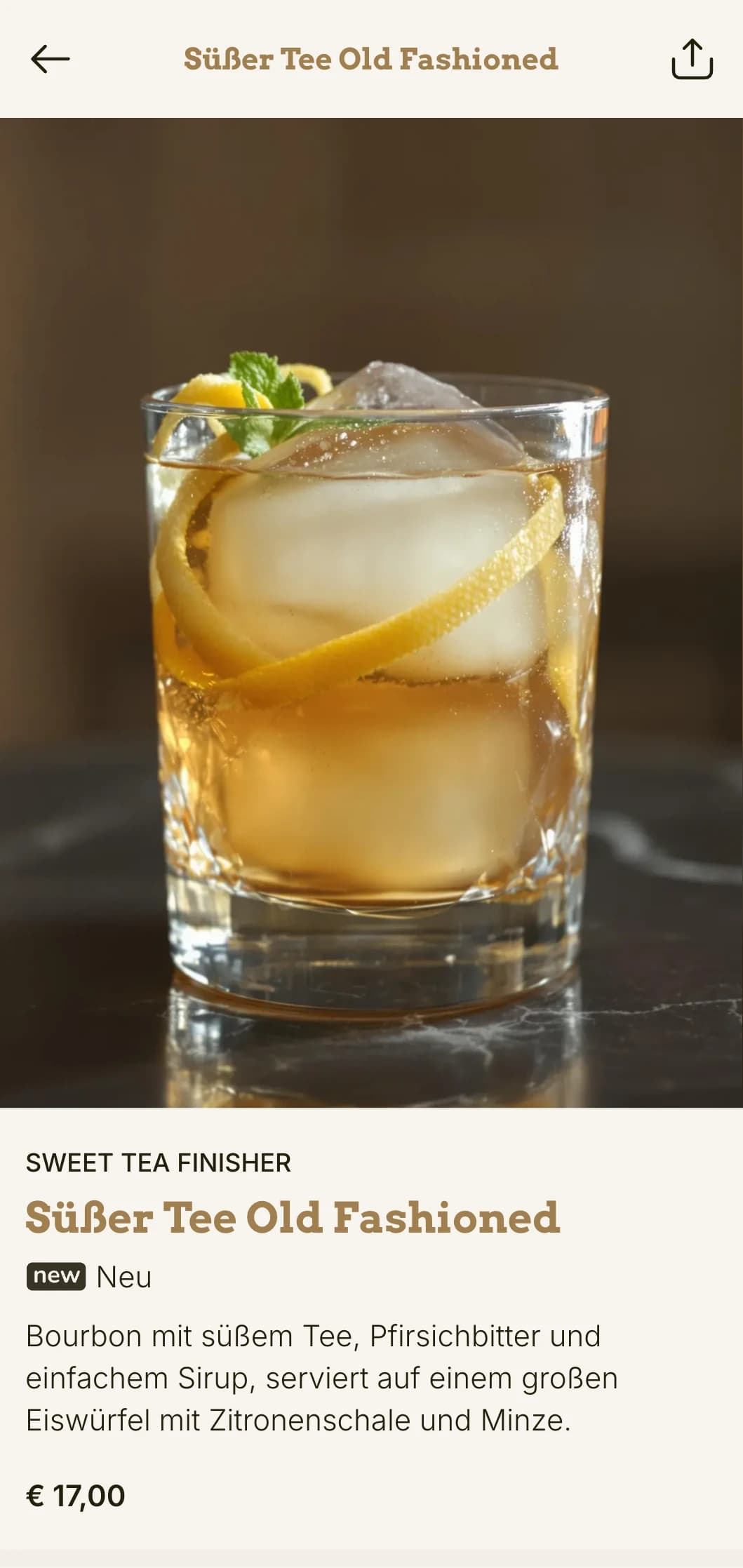 Ein warmes, von den Südstaaten inspiriertes Design für Bourbon-Bars und Whiskey-Lounges mit bernsteinfarbenen Tönen und rustikal-eleganter Typografie.