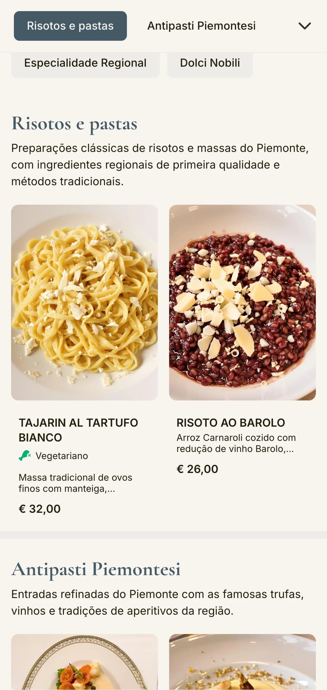 Design sofisticado com motivos de trufas e vinhos que celebram as renomadas tradições culinárias do Piemonte.