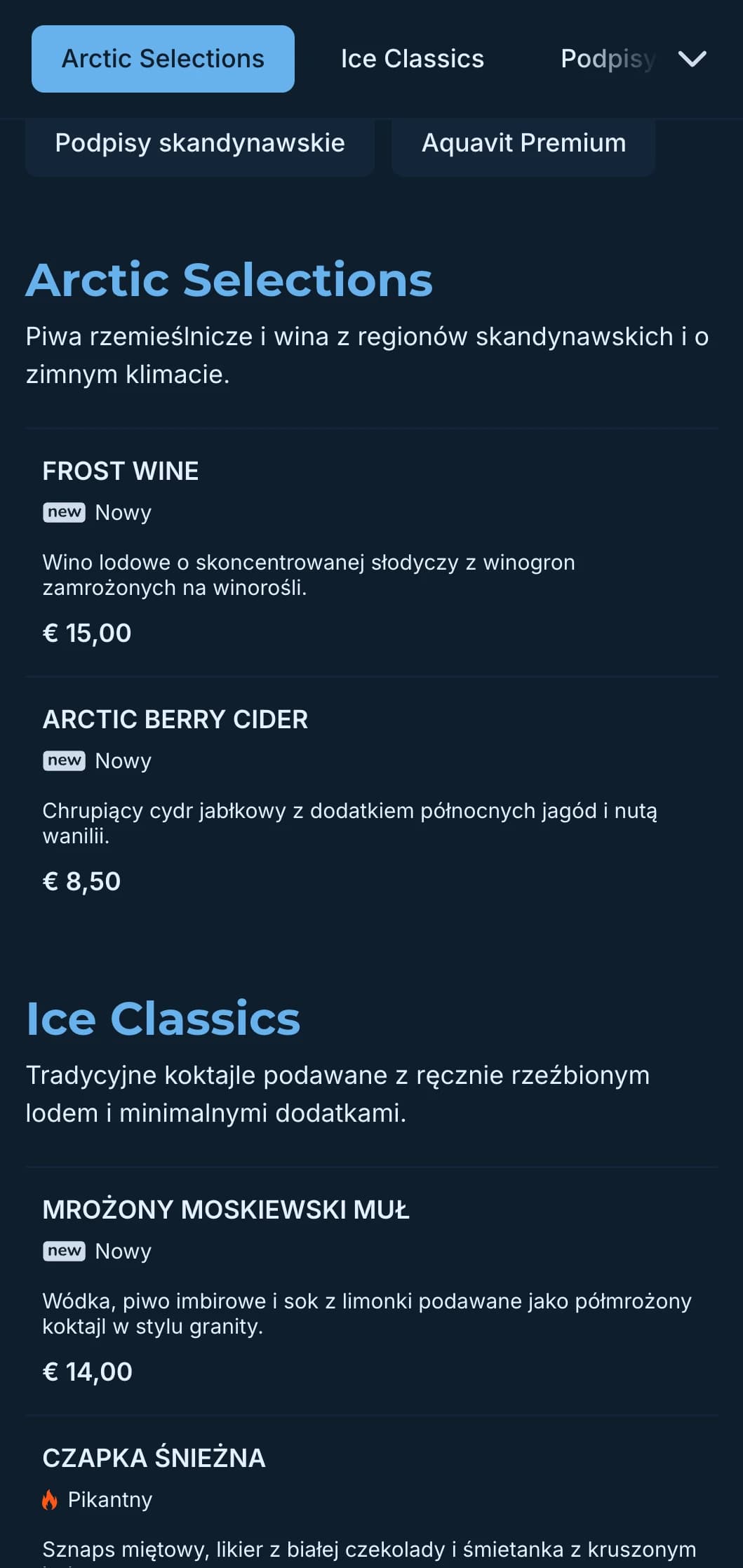 Czysty, inspirowany stylem skandynawskim design z chłodnymi odcieniami niebieskiego dla nowoczesnych lokali.