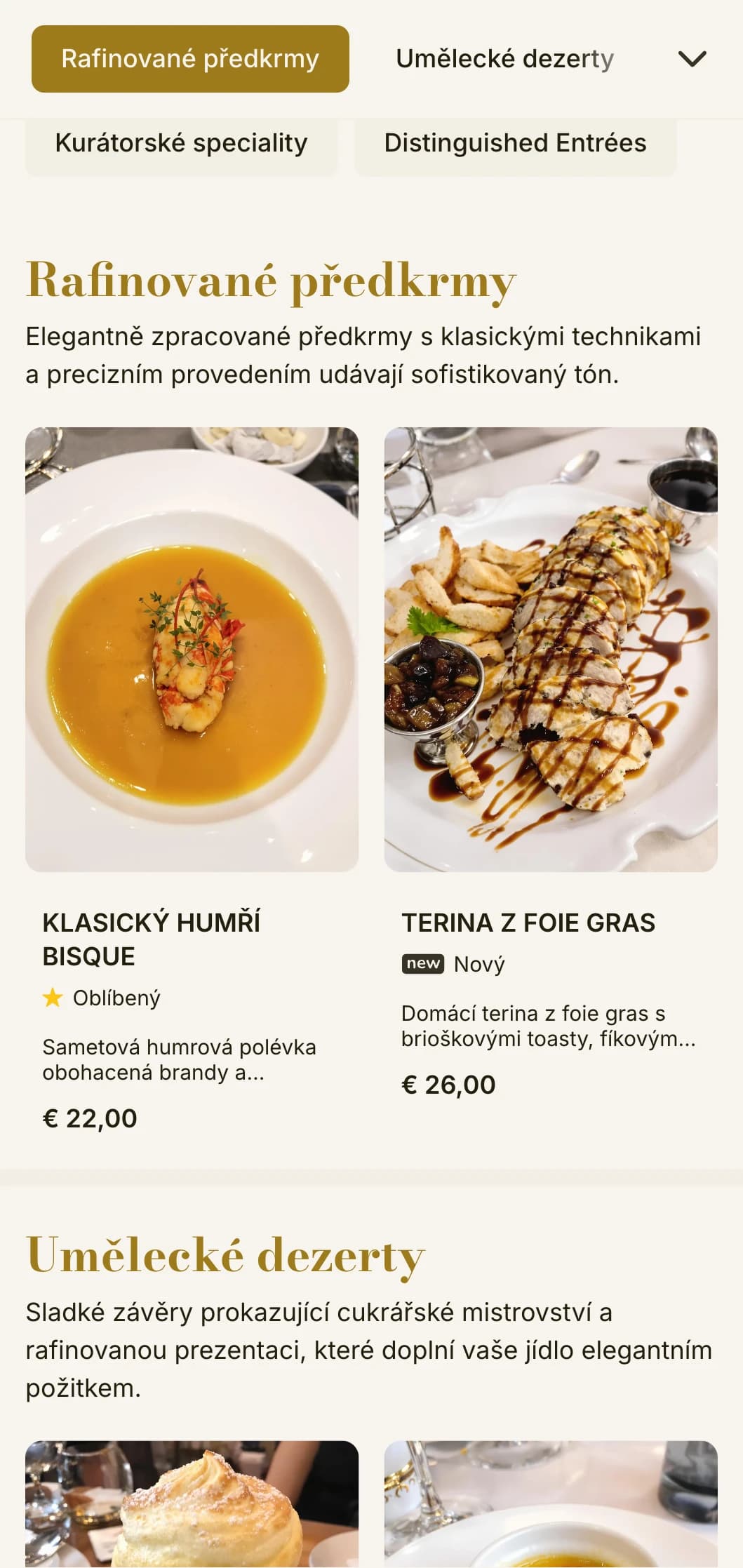 Rafinovaný, sofistikovaný design poledního menu s jemnou typografií a klasickými proporcemi, vhodný pro luxusní restaurace a restaurace s nabídkou obědů.