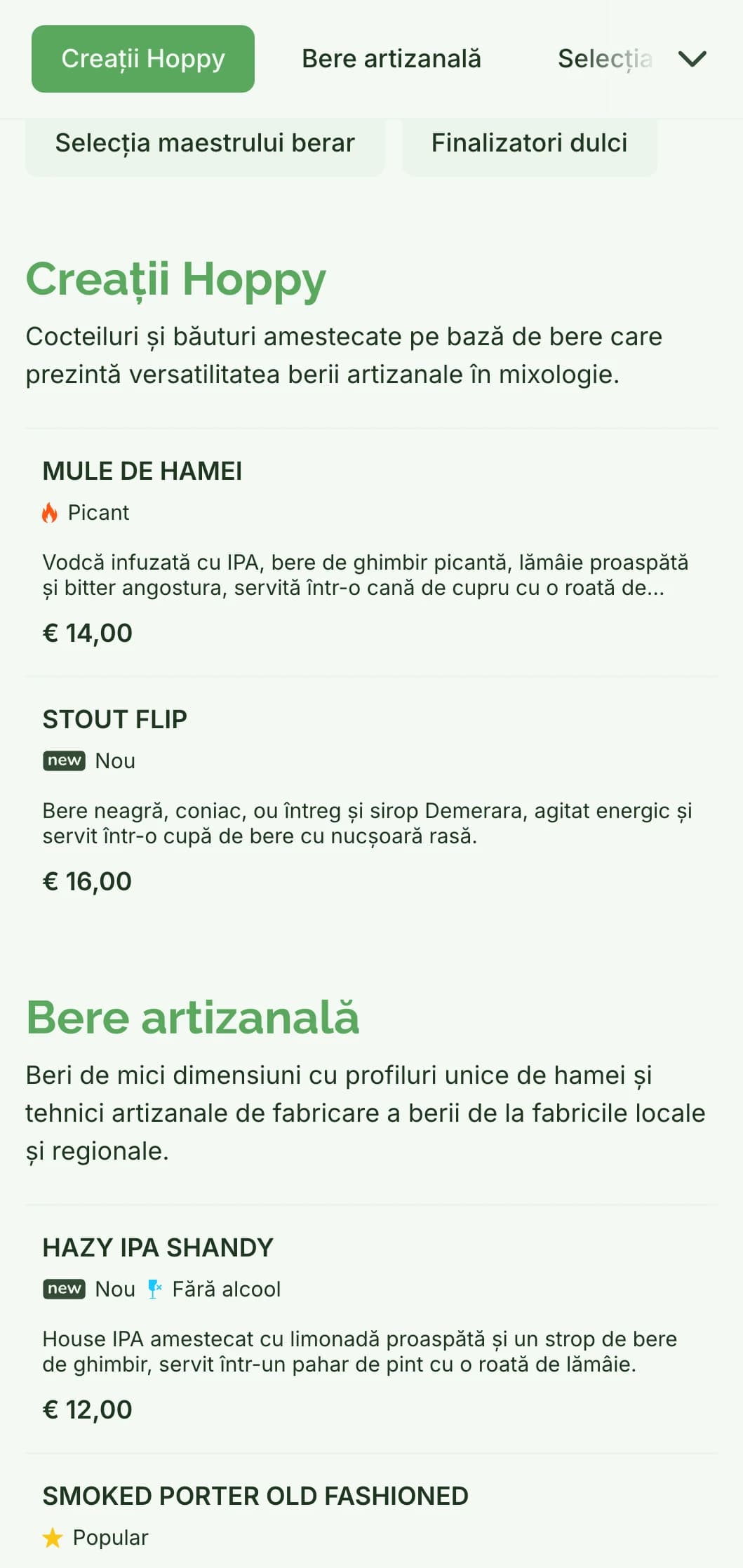 Un design de meniu rustic, dar rafinat, pentru baruri de bere artizanală și brewpubs, cu tonuri naturale și texturi inspirate din lemn.