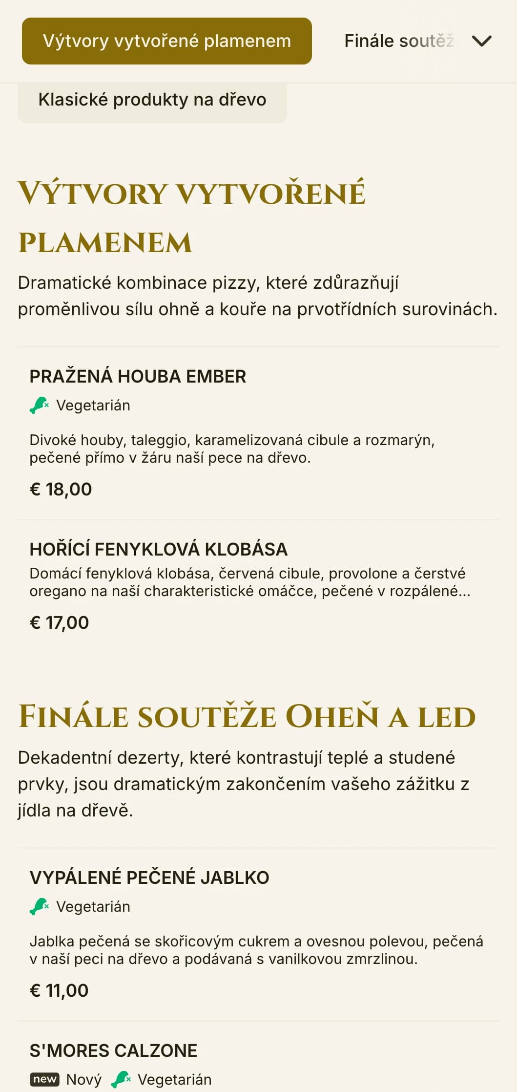 Dramatický jídelní lístek pizzy se sytými barvami a výraznou typografií pro specialisty na pizzu na dřevě.