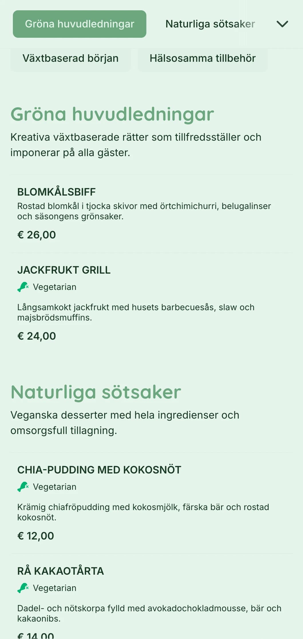 Fräsch växtbaserad catering med fokus på färgstarka presentationer, innovativ vegansk mat och hållbara inslag för hälsomedvetna evenemang.
