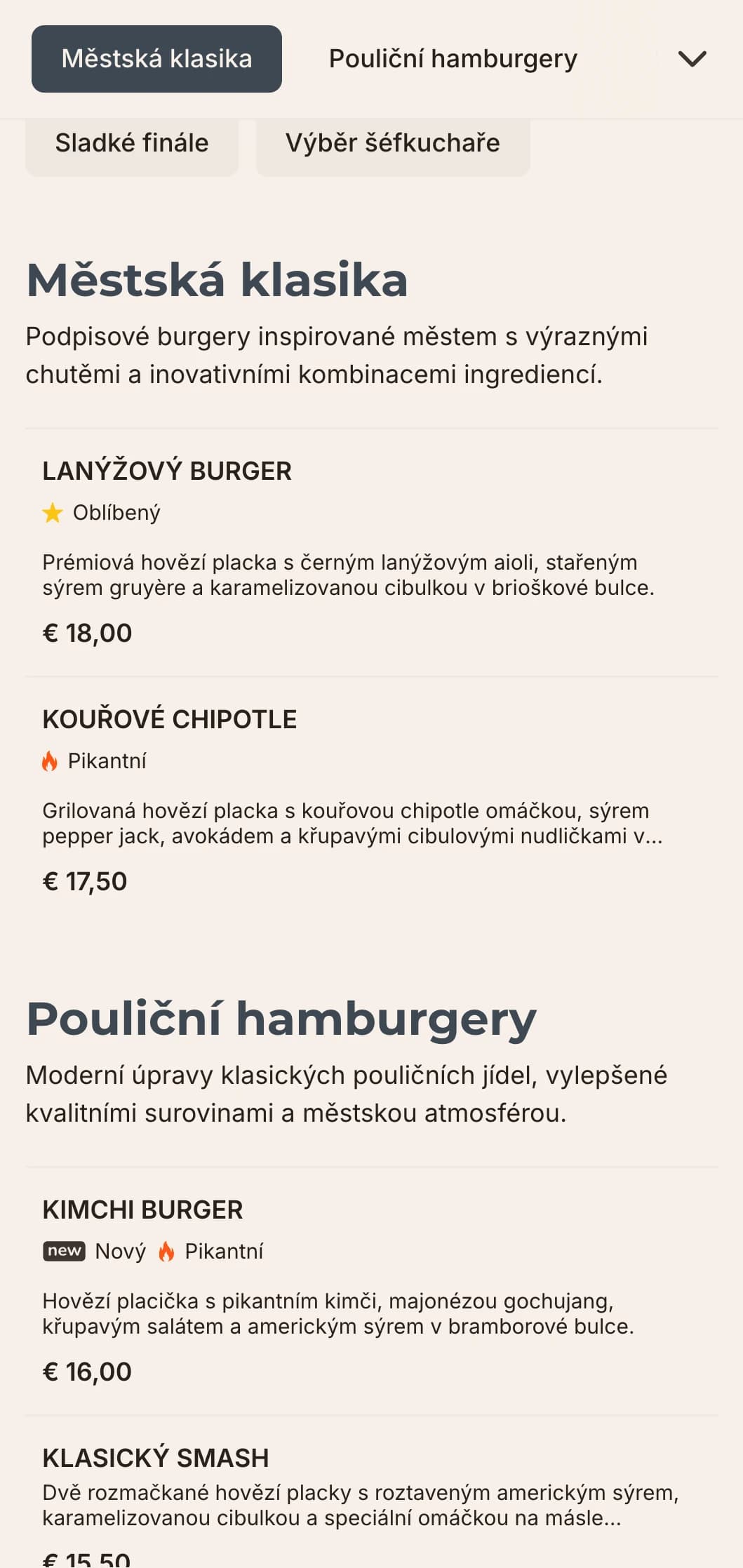 Elegantní design současného burger baru s minimalistickou typografií a prvky inspirovanými průmyslem pro městské milovníky jídla.