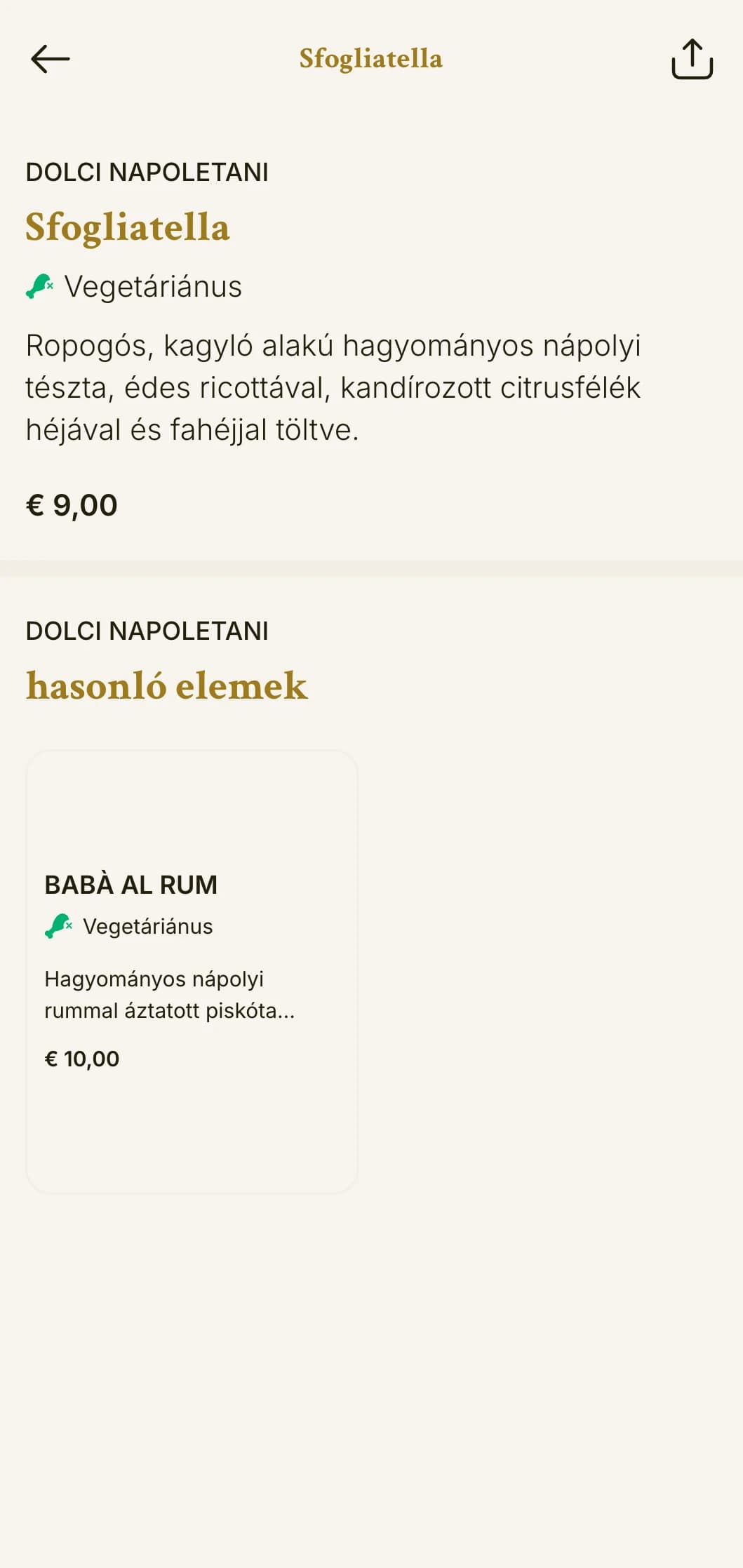 Hagyományos nápolyi pizza menü klasszikus olasz stílusban és meleg színvilággal.