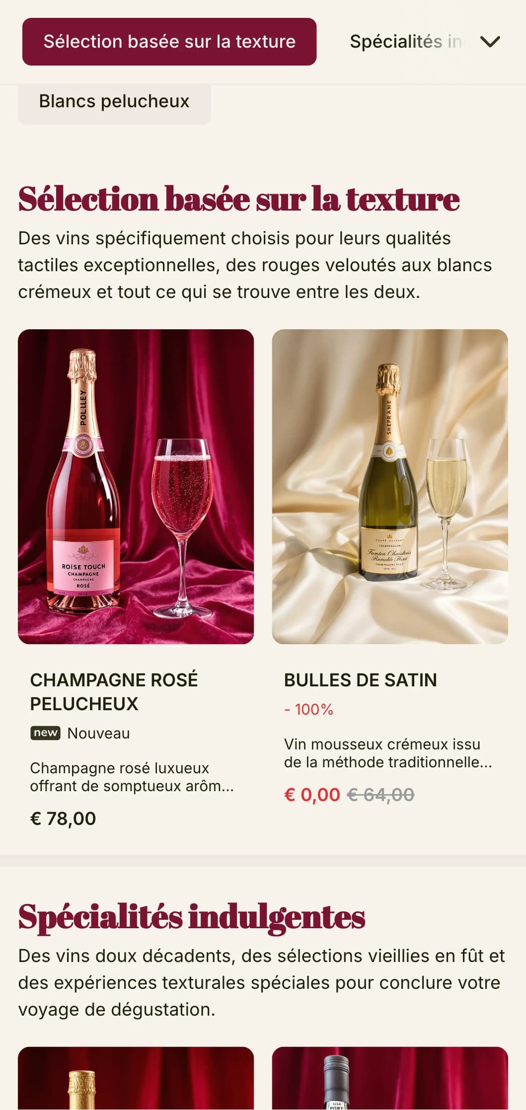 Modèle de carte des vins spectaculairement luxueux avec des accents rouges profonds et une typographie sophistiquée, idéal pour les salons de vin haut de gamme et les soirées.