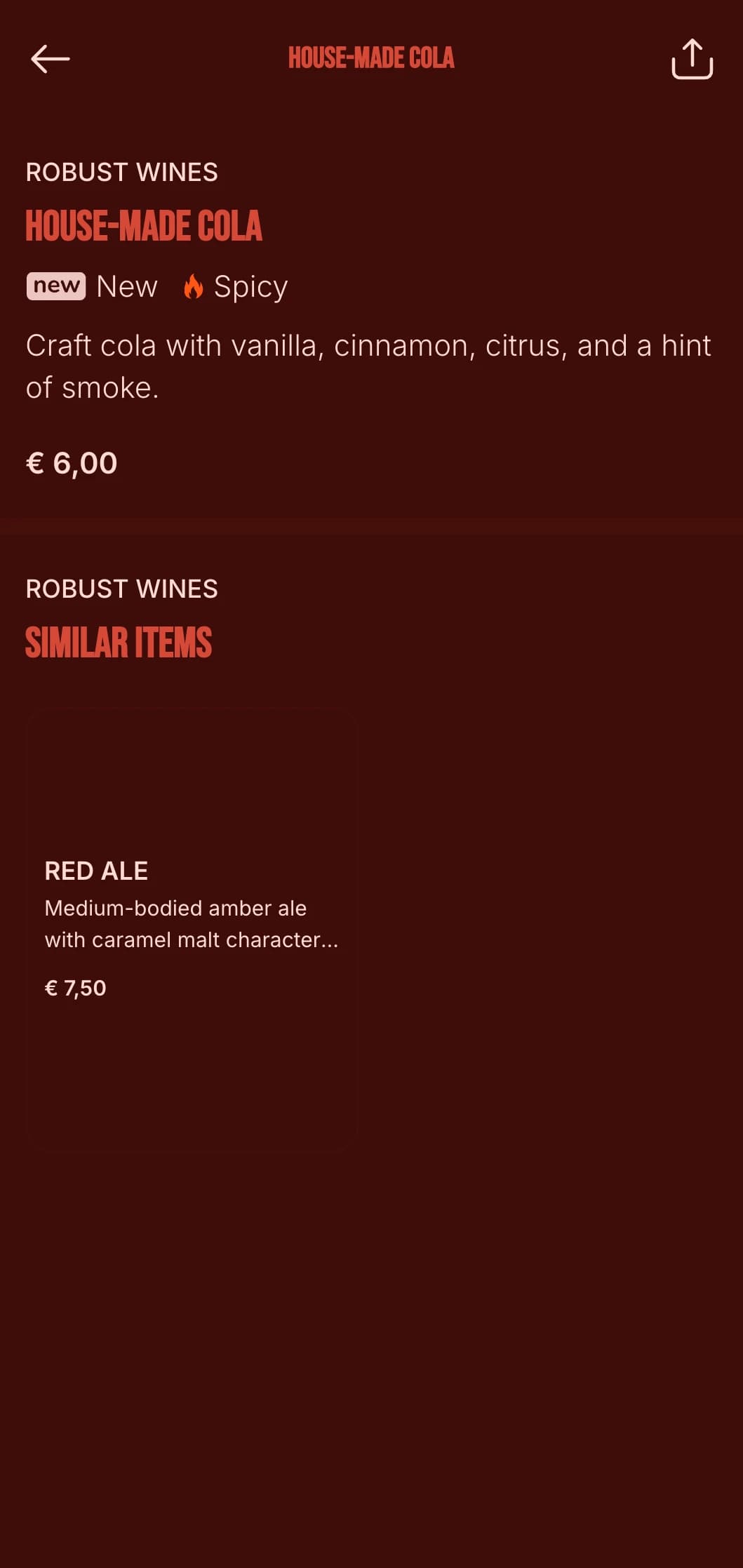 Bold red design with flame elements for barbecue restaurants with craft beer and whiskey.
