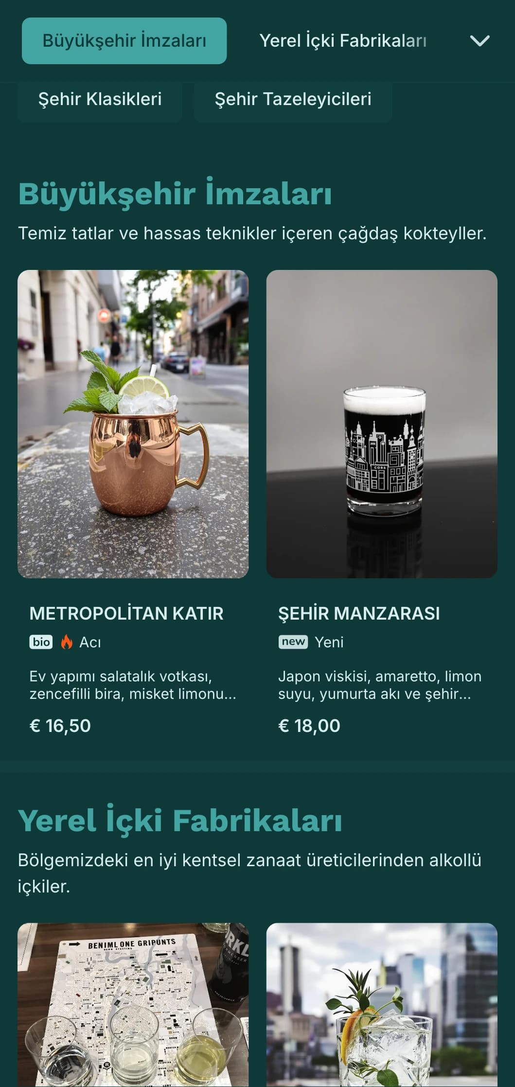 Modern, kentsel kokteyl mekanları için temiz deniz mavisi tasarım.