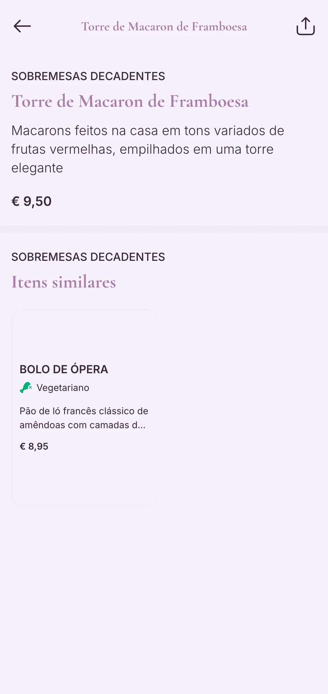 Design roxo sofisticado com tipografia elegante para confeitarias de luxo e cafeterias de sobremesas.