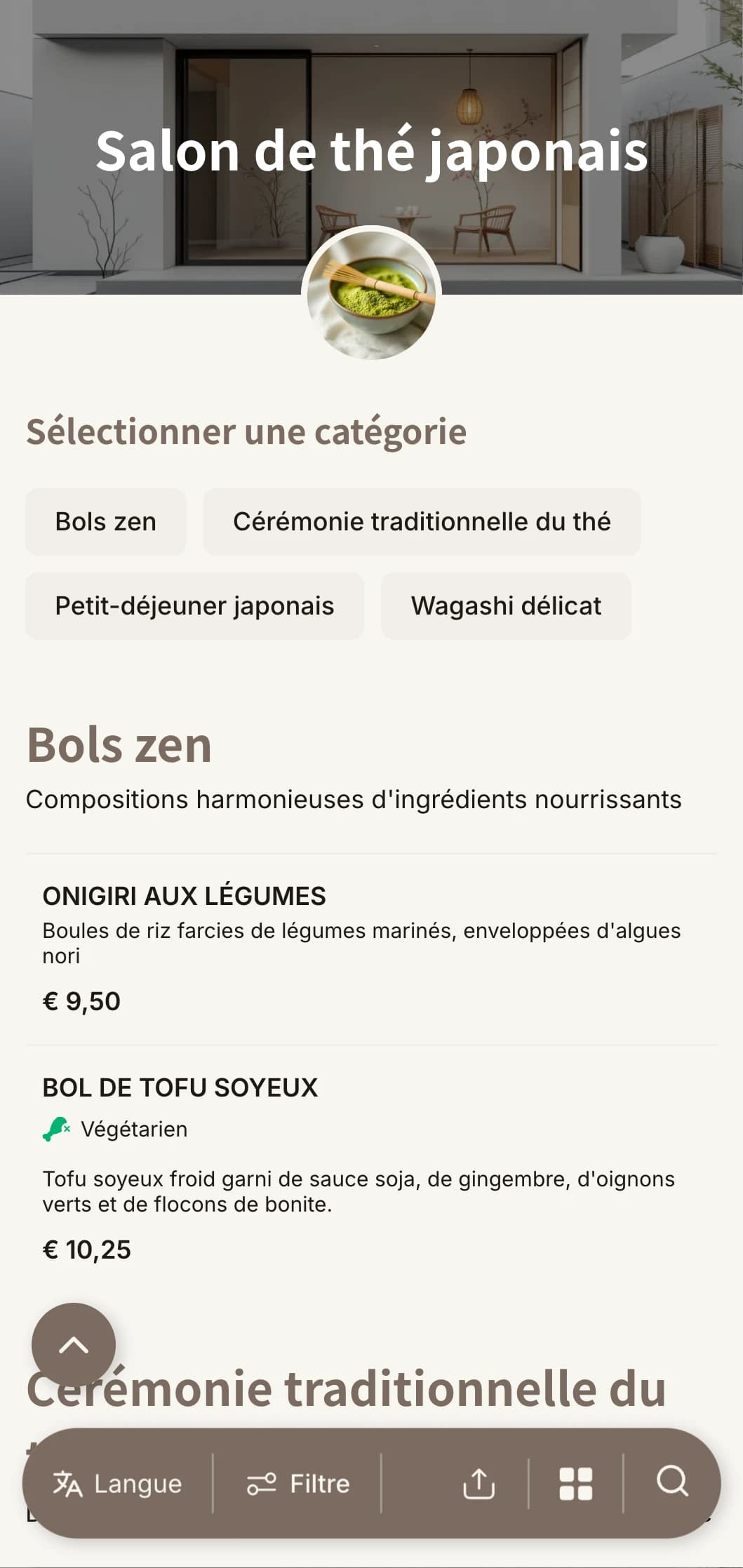 Design minimaliste inspiré de l'esthétique japonaise pour les salons de thé et les cafés zen.