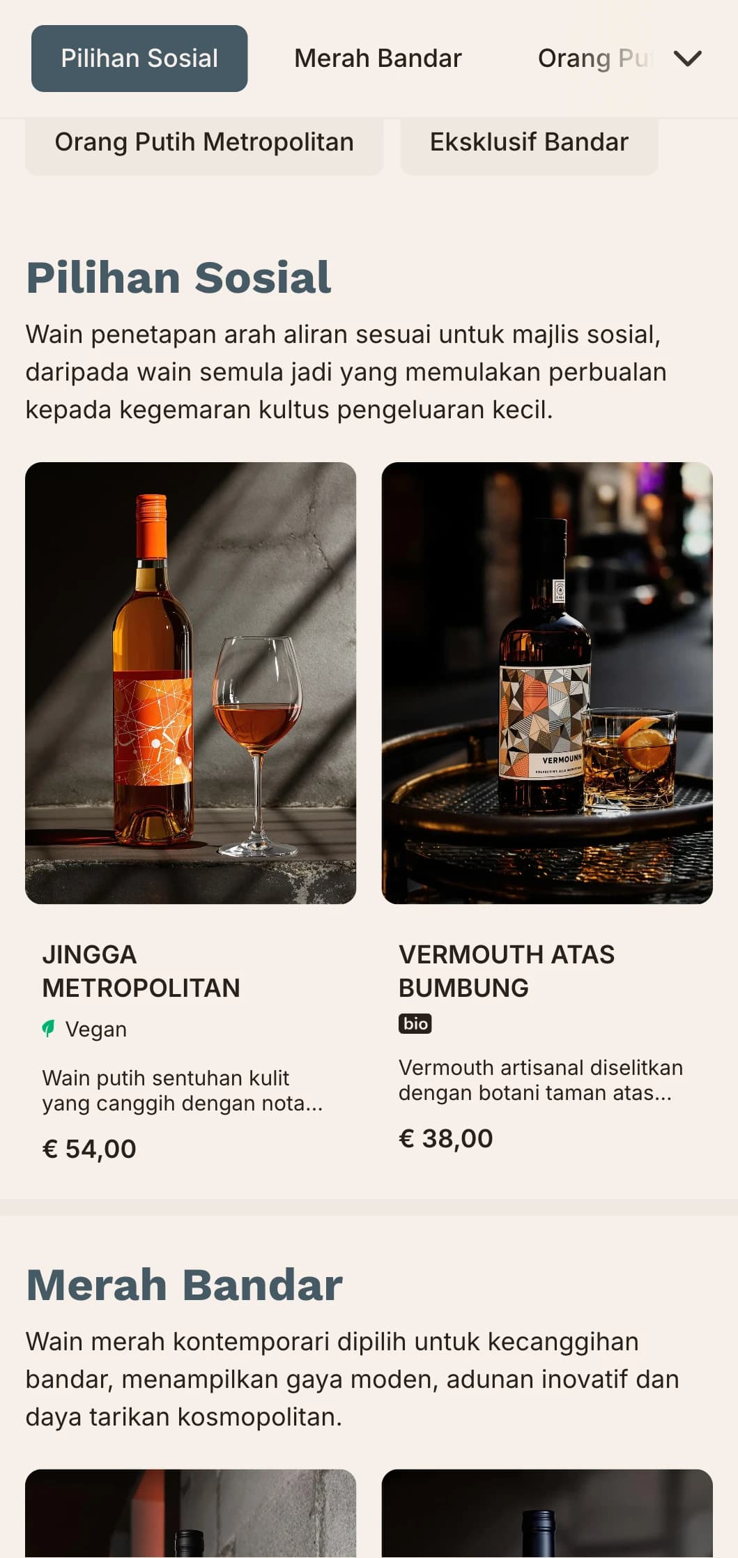 Templat senarai wain yang diilhamkan oleh bandar dengan elemen seni bina dan estetika kontemporari yang anggun, sesuai untuk bar wain bandar dan tempat makan moden.