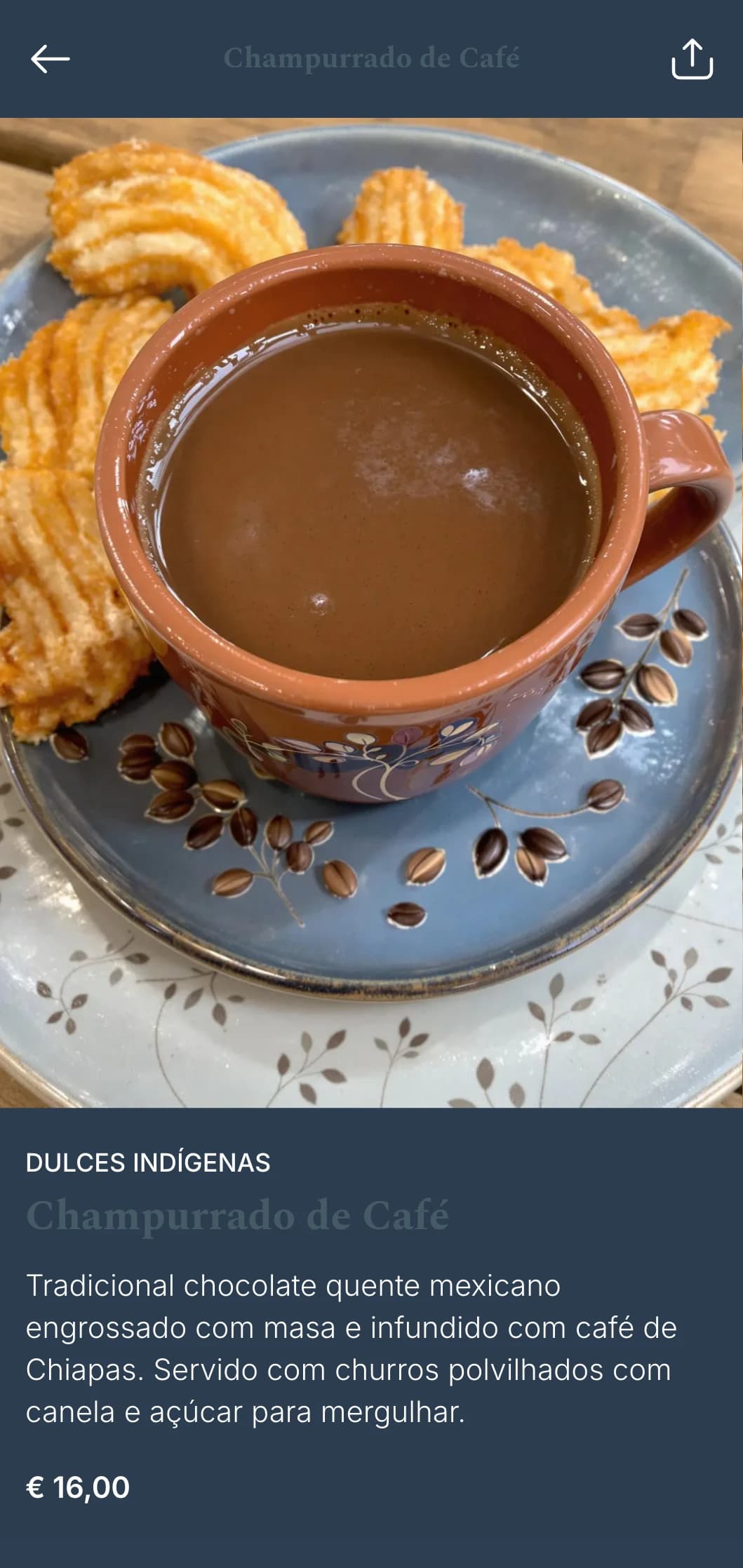Menu terroso e autêntico que apresenta a culinária de Chiapas com notas ricas de café, inspiração indígena e métodos de preparação tradicionais.