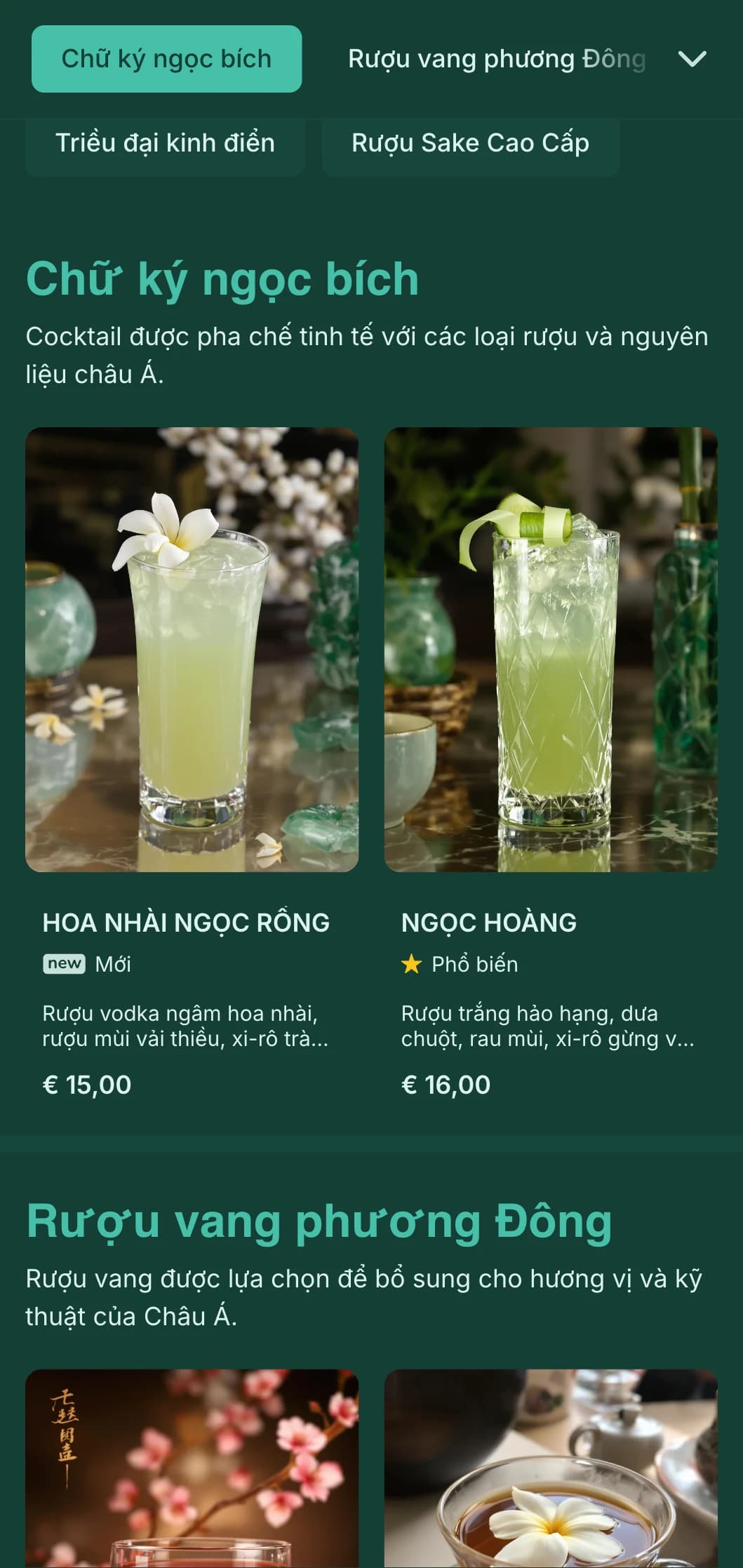Thiết kế xanh thanh lịch lấy cảm hứng từ nghệ thuật Trung Hoa dành cho các quán cocktail mang phong cách châu Á.