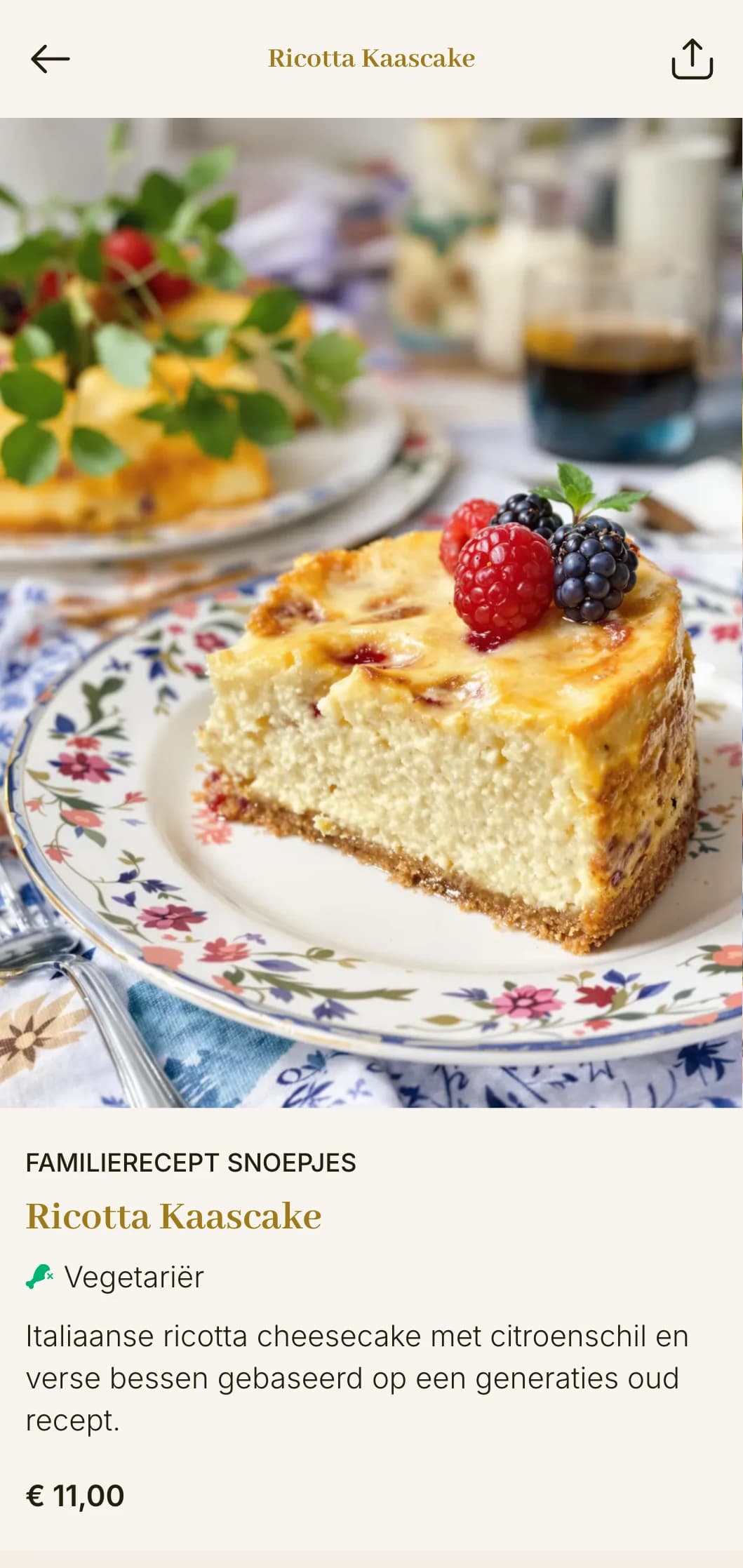 Klassiek Italiaans keukenmenu met traditionele typografie en warme accenten.