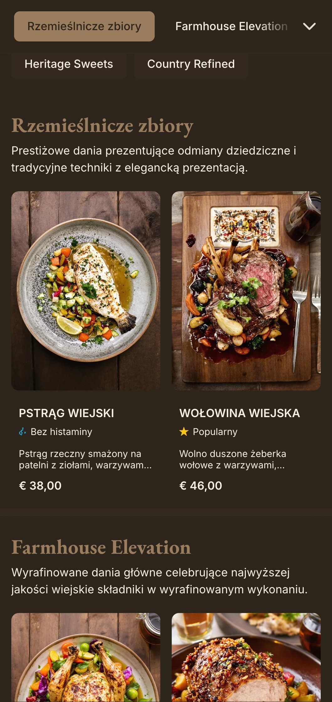 Wyrafinowana interpretacja wiejskiej elegancji z wyrafinowanymi rustykalnymi elementami i ciepłymi luksusowymi akcentami.
