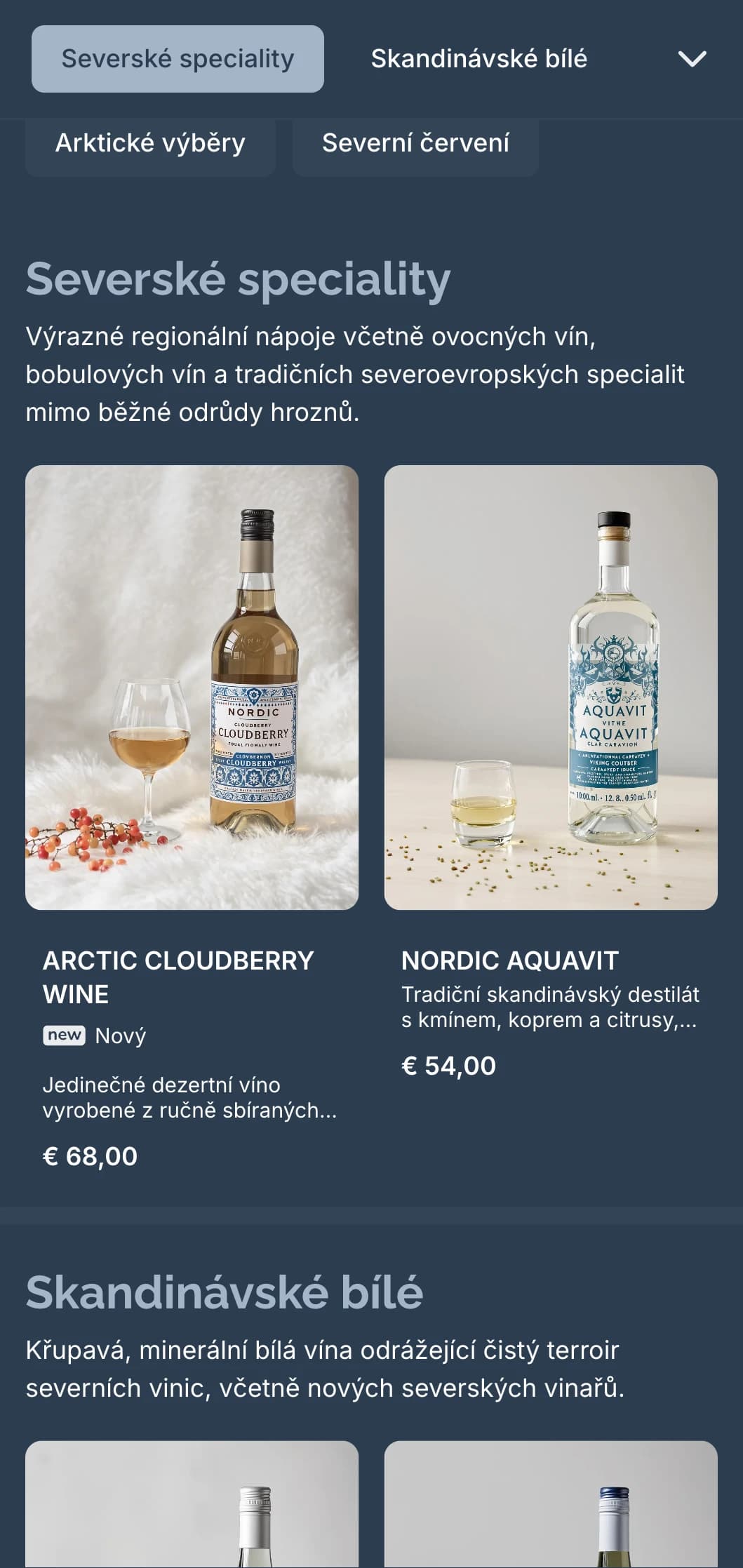 Skandinávsky inspirovaná šablona vinného lístku s chladnými modrými tóny a minimalistickým designem, ideální pro současné severské restaurace a mezinárodní vinárny.