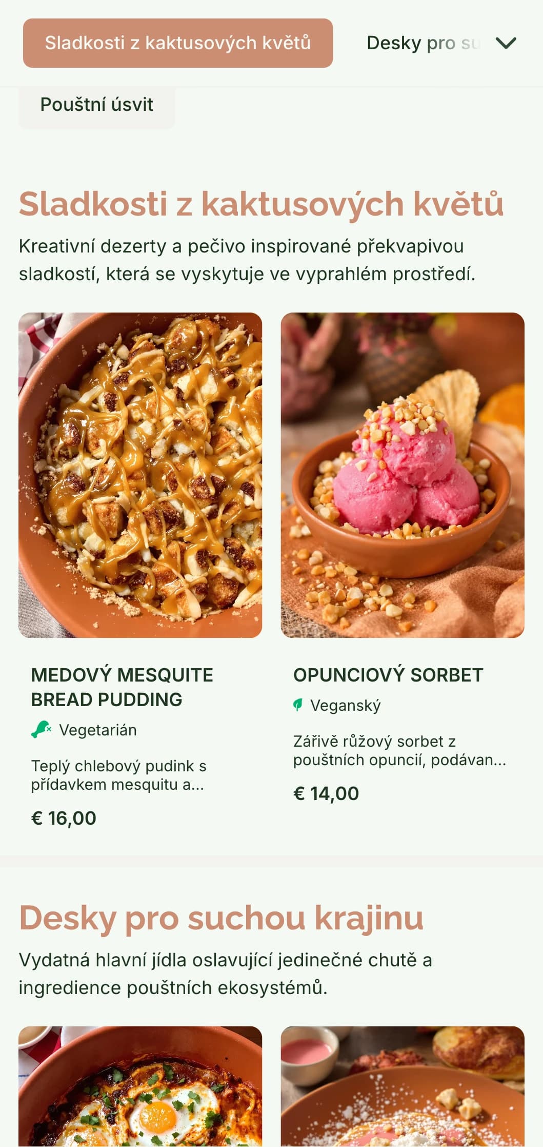 Teplá, zemitá šablona na brunch s terakotovými tóny, ideální pro kavárny inspirované jihozápadem a vyprahlé prostředí.