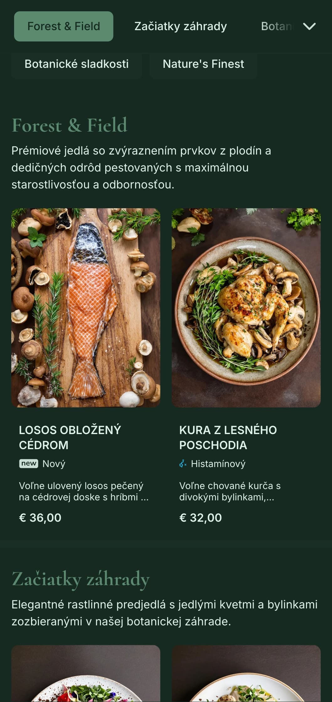 Sofistikovaná prírodná elegancia s botanickými vplyvmi, ideálna pre špičkové stolovanie inšpirované farmou a záhradou.