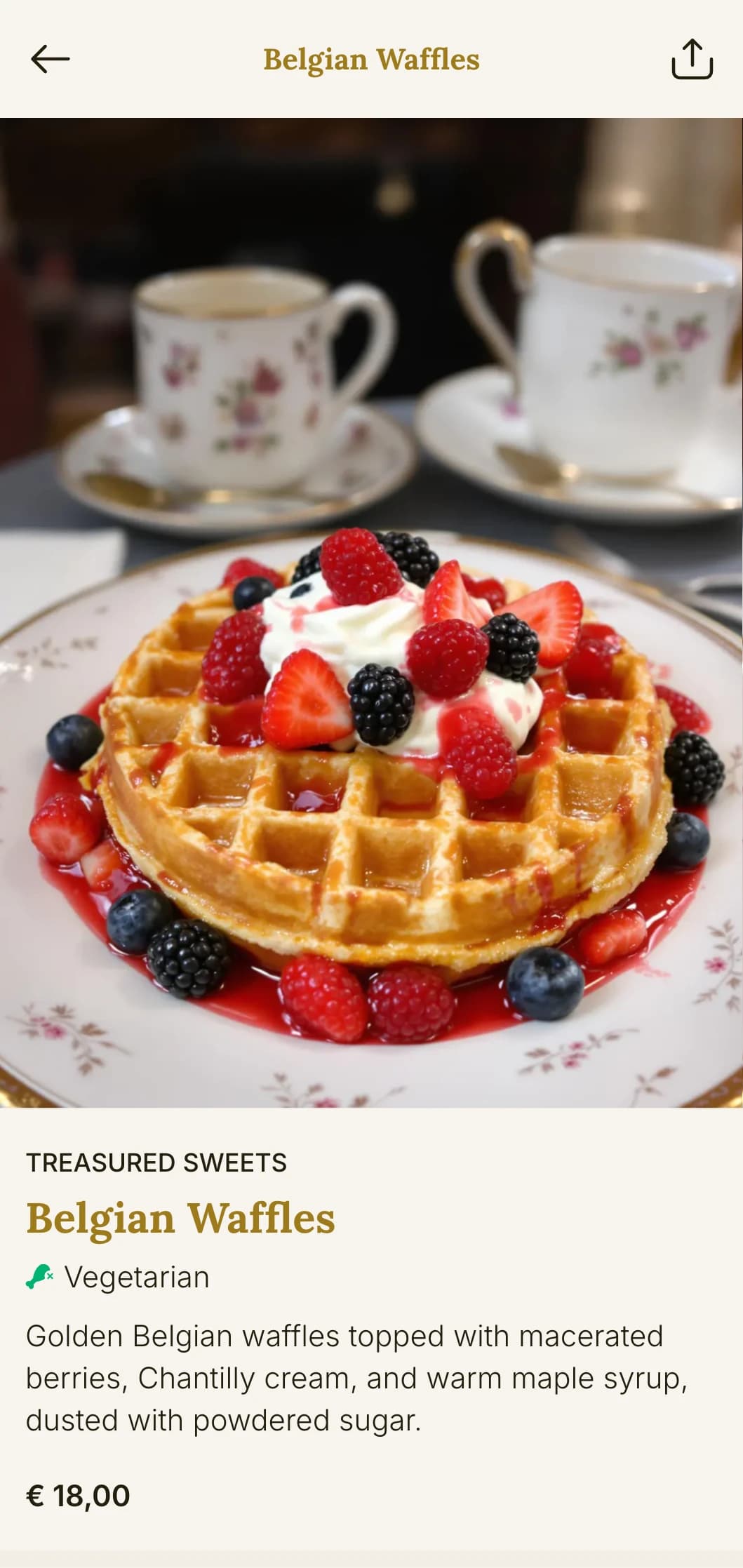 Refined morning classics with a focus on traditional techniques and elegant presentation for leisurely enjoyment.