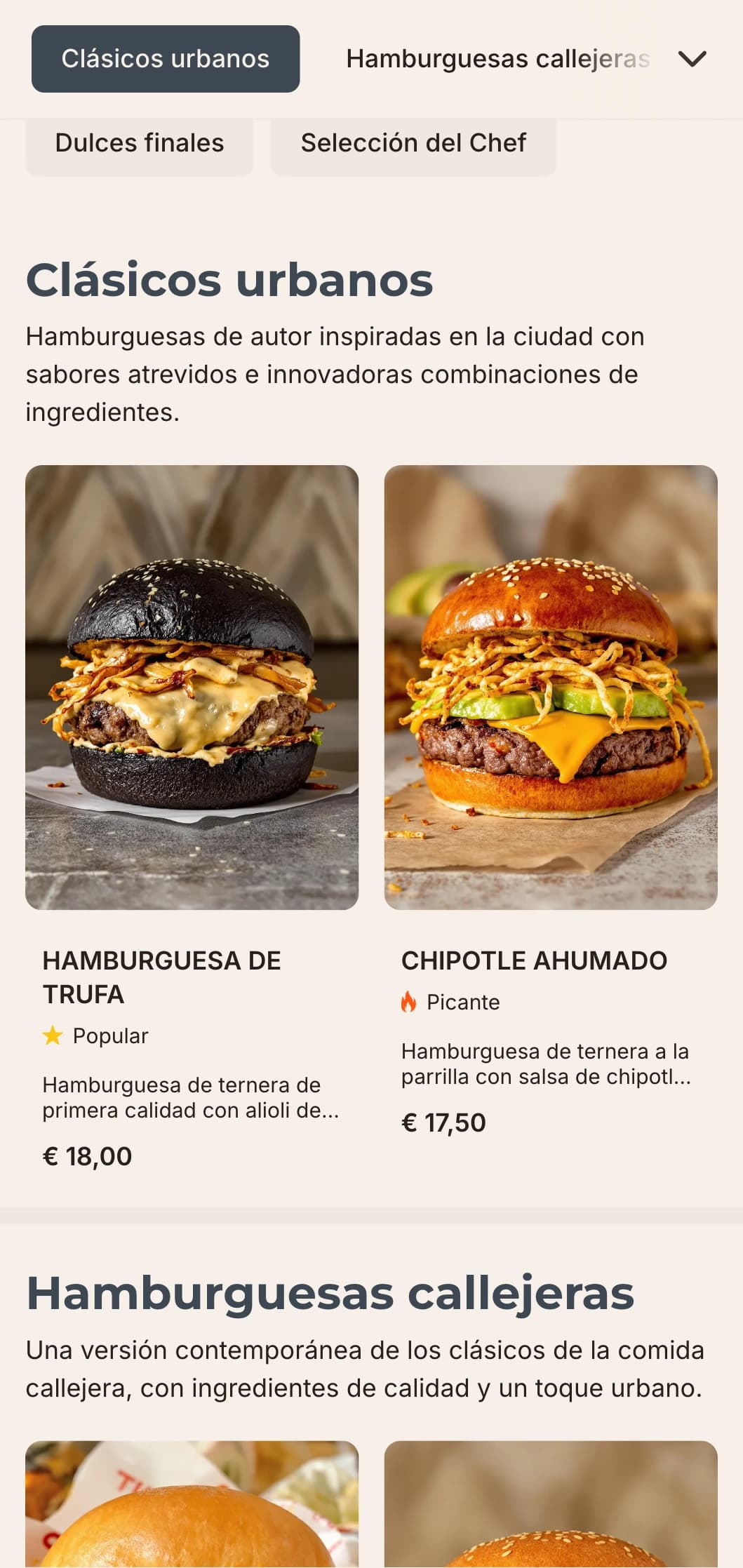 Elegante diseño contemporáneo de hamburguesería con tipografía minimalista y elementos de inspiración industrial para los entusiastas de la comida urbana.