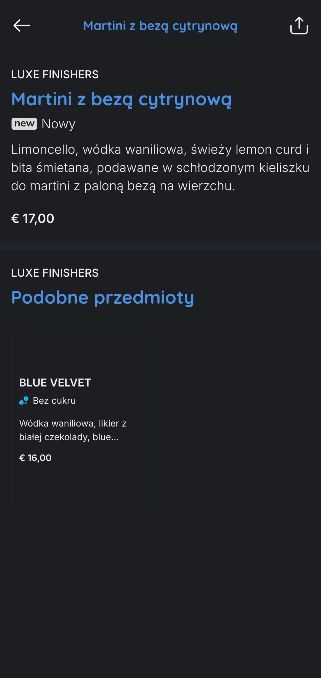 Współczesny, utrzymany w chłodnej tonacji projekt dla ekskluzywnych hotelowych barów i salonów z elegancką typografią i lazurowymi akcentami.