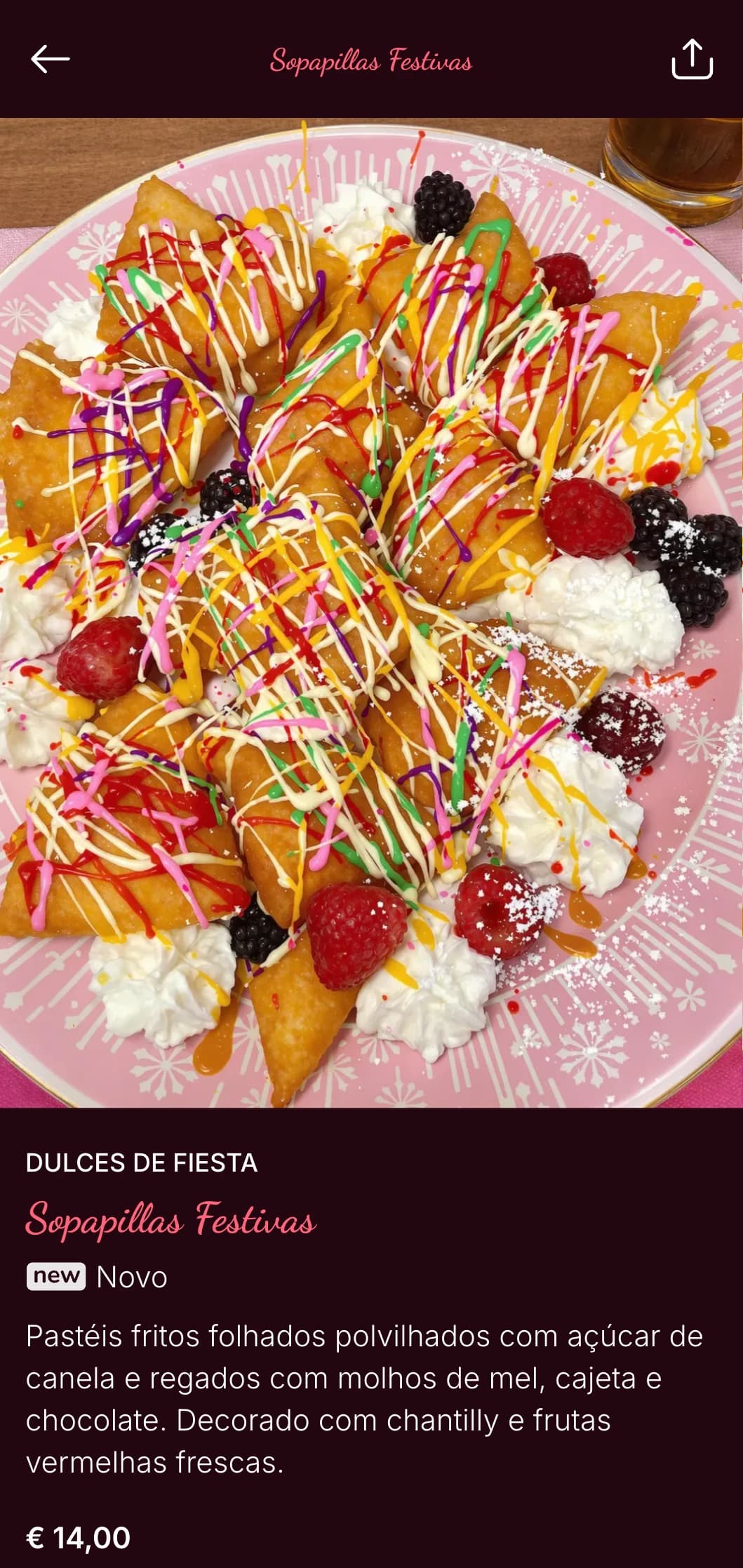 Cardápio mexicano festivo e comemorativo, perfeito para o Cinco de Mayo, com detalhes em rosa e vermelho, ambiente de festa e ofertas especiais para o feriado.