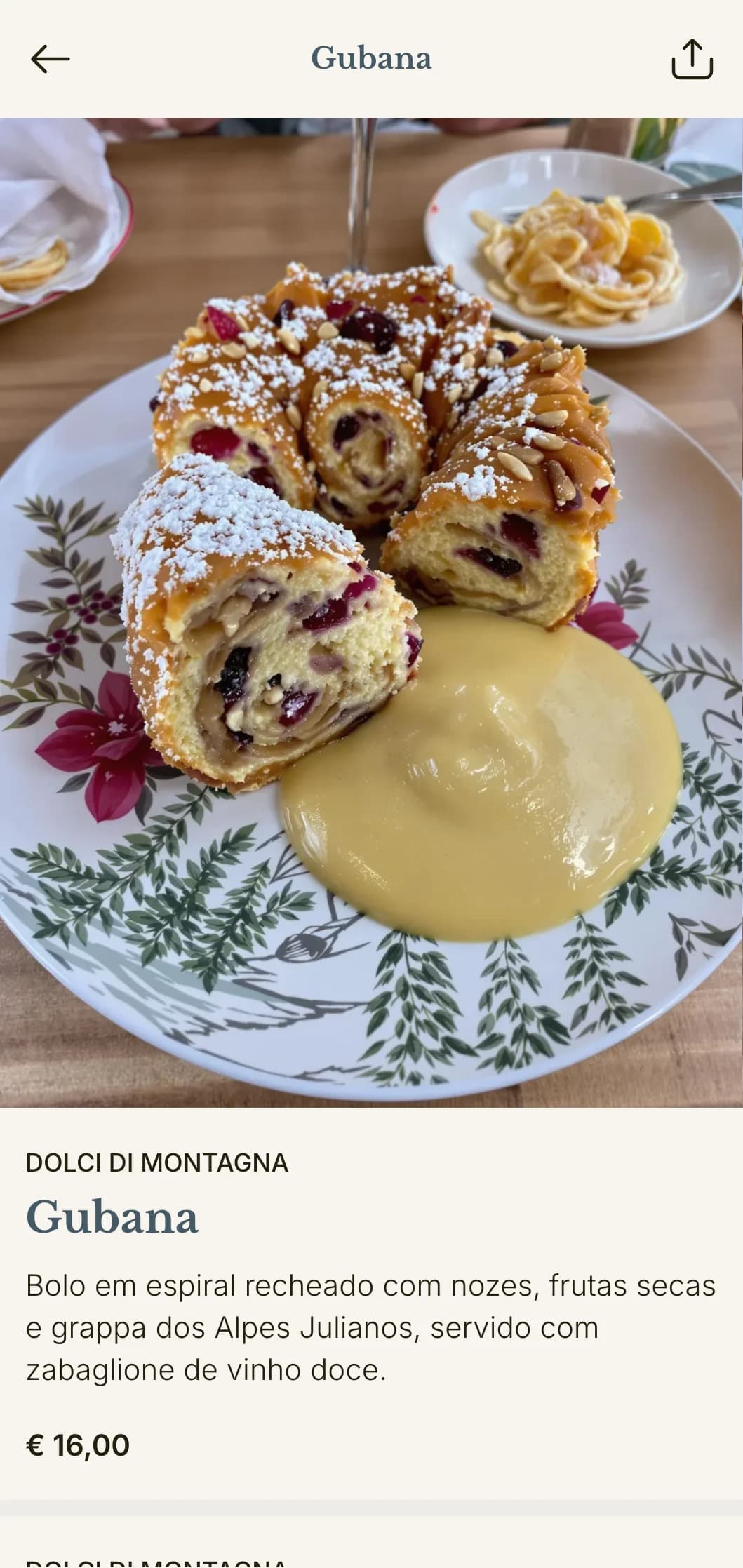 Design inspirado na montanha que celebra as influências alpinas da culinária do norte da Itália de Friuli-Venezia Giulia.