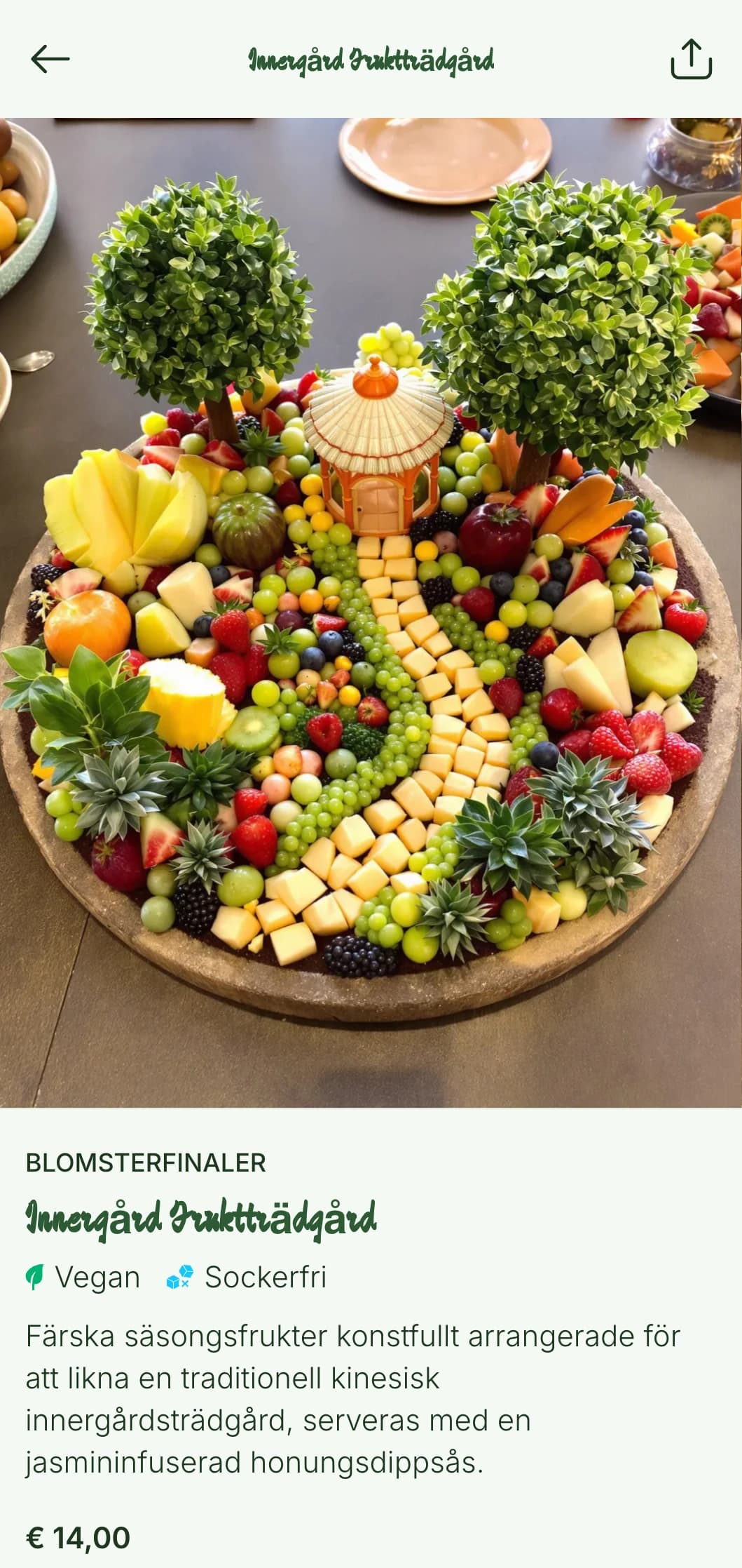 Fräsch kinesisk menydesign inspirerad av jasminblommor och innergårdsarkitektur med botaniska inslag.