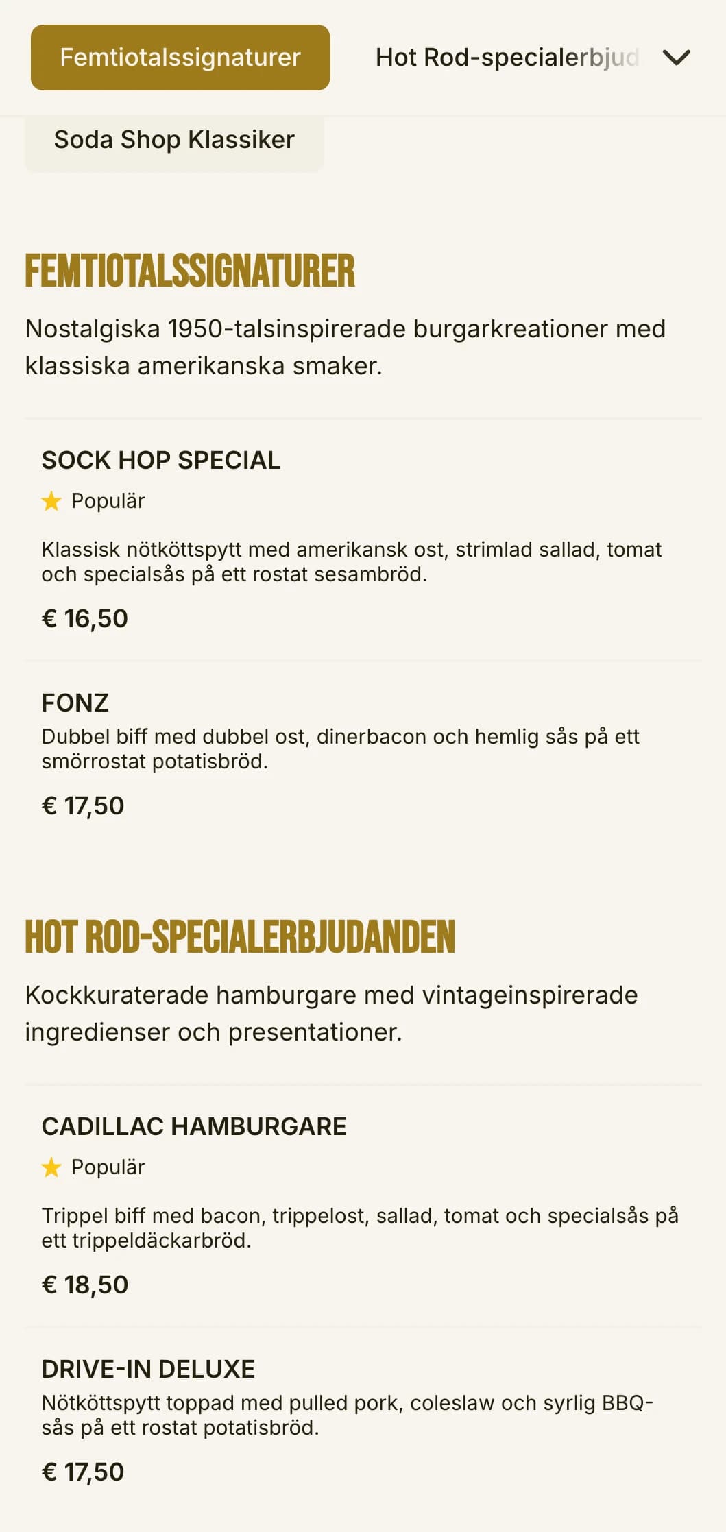 1950-talsinspirerad hamburgerbutik med rutmönster och nostalgiska läskbutikselement.