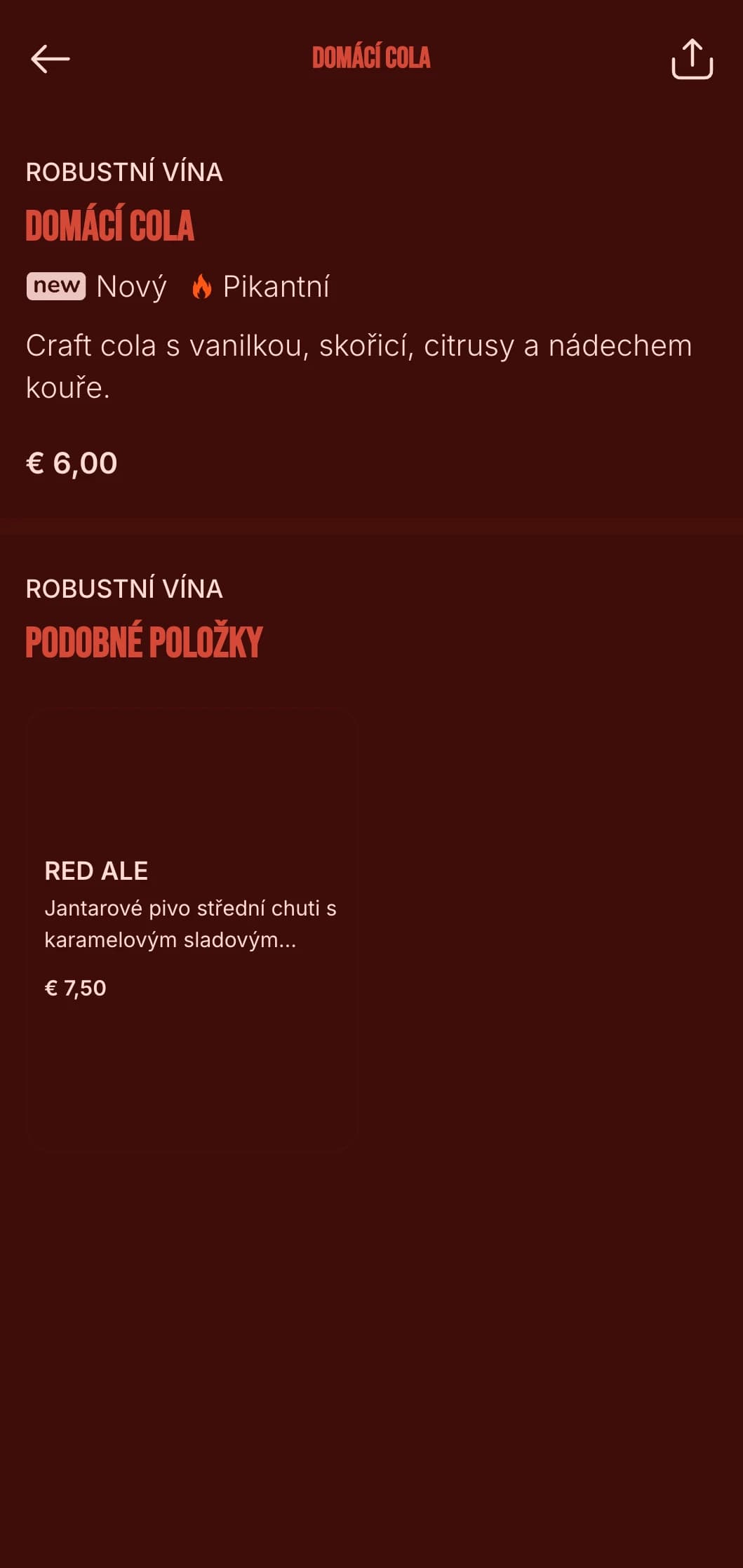 Výrazný červený design s plamennými prvky pro grilovací restaurace s řemeslným pivem a whisky.