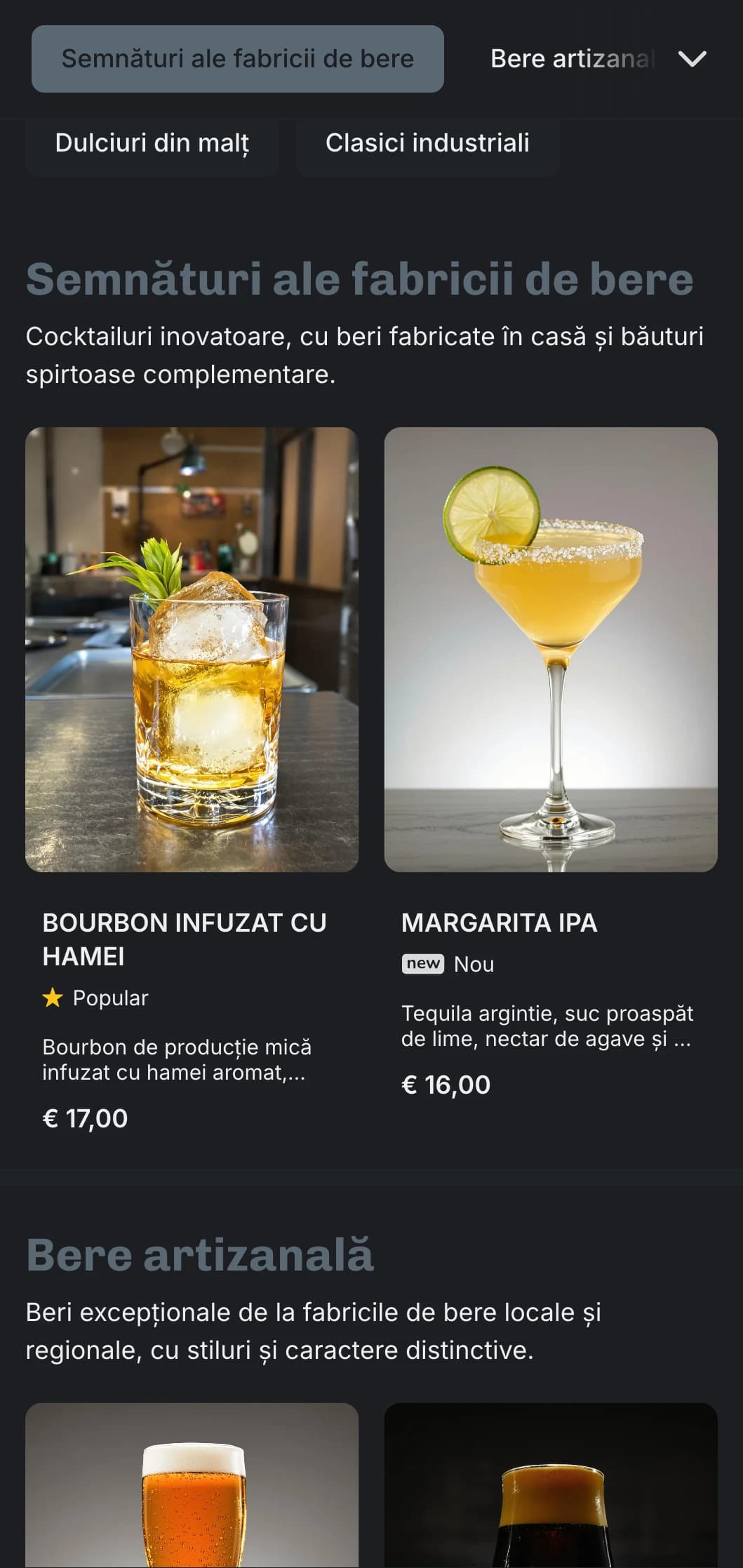 Un design industrial, inspirat din fabrici, pentru brewpubs și baruri de bere, cu elemente industriale și tipografie puternică.