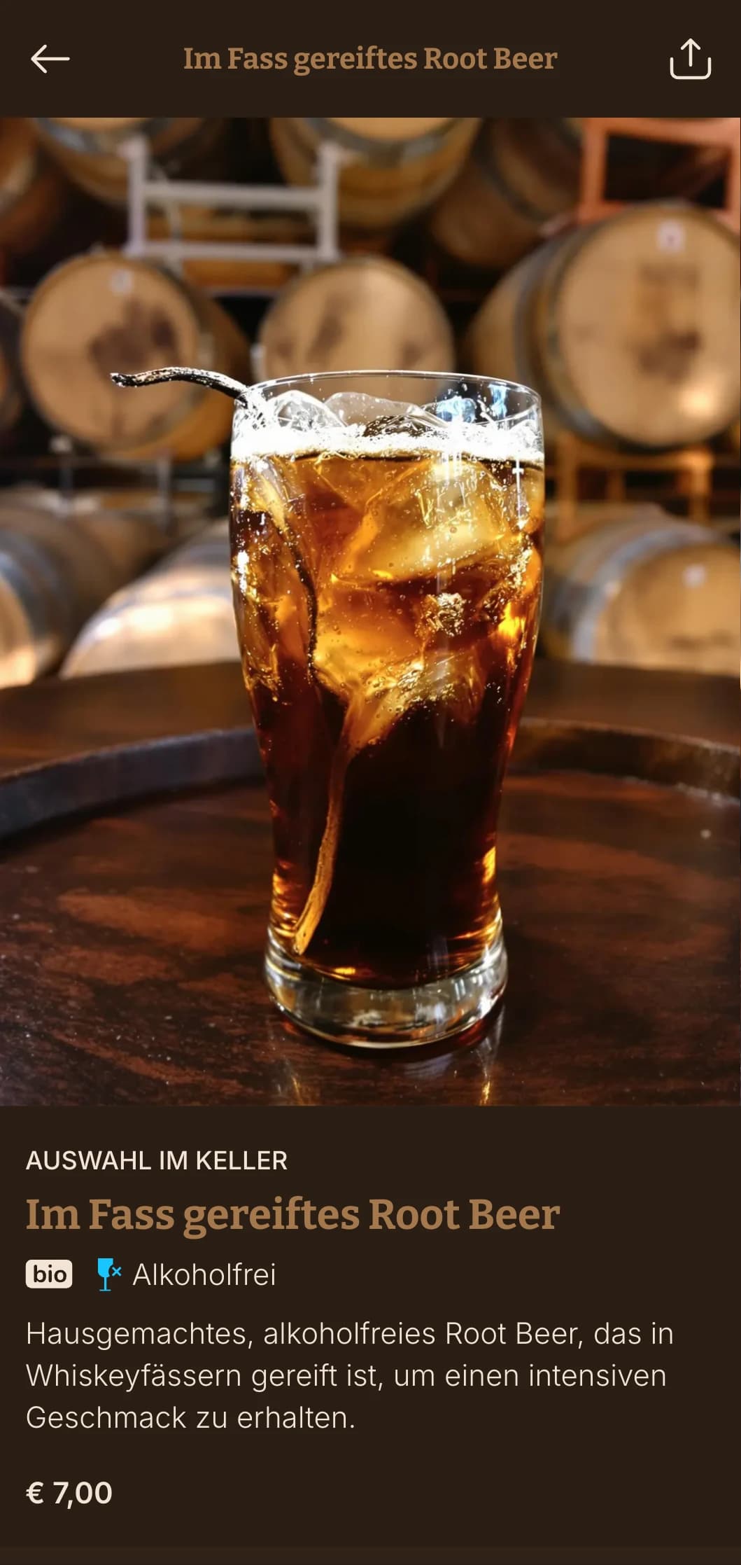 Braunes, von Holz inspiriertes Design für Craft-Bier- und Whiskey-Betriebe.