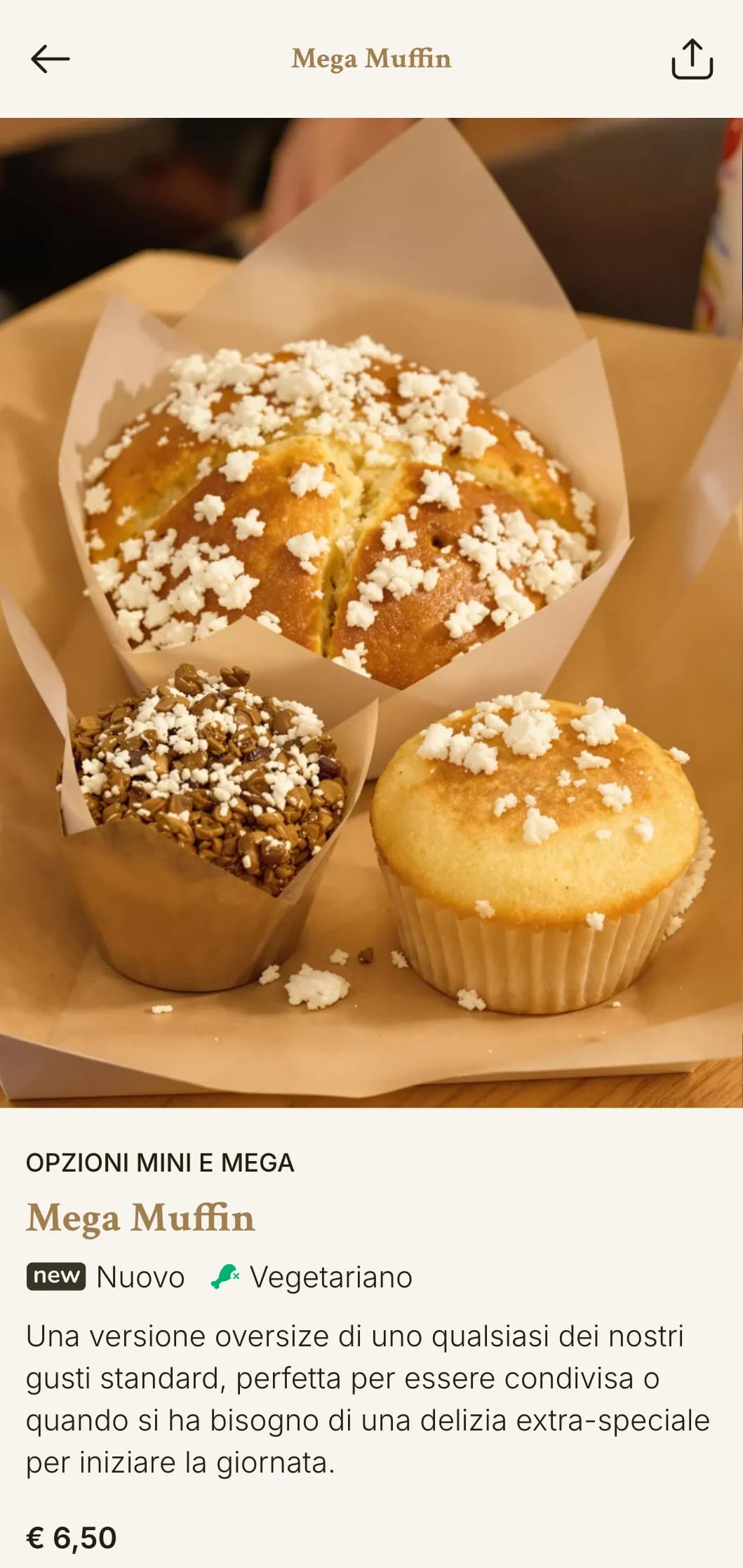 Un design di menu per panetteria caldo e accogliente, con toni marroni dorati e tipografia tradizionale, ideale per gli specialisti dei muffin e le panetterie casalinghe.