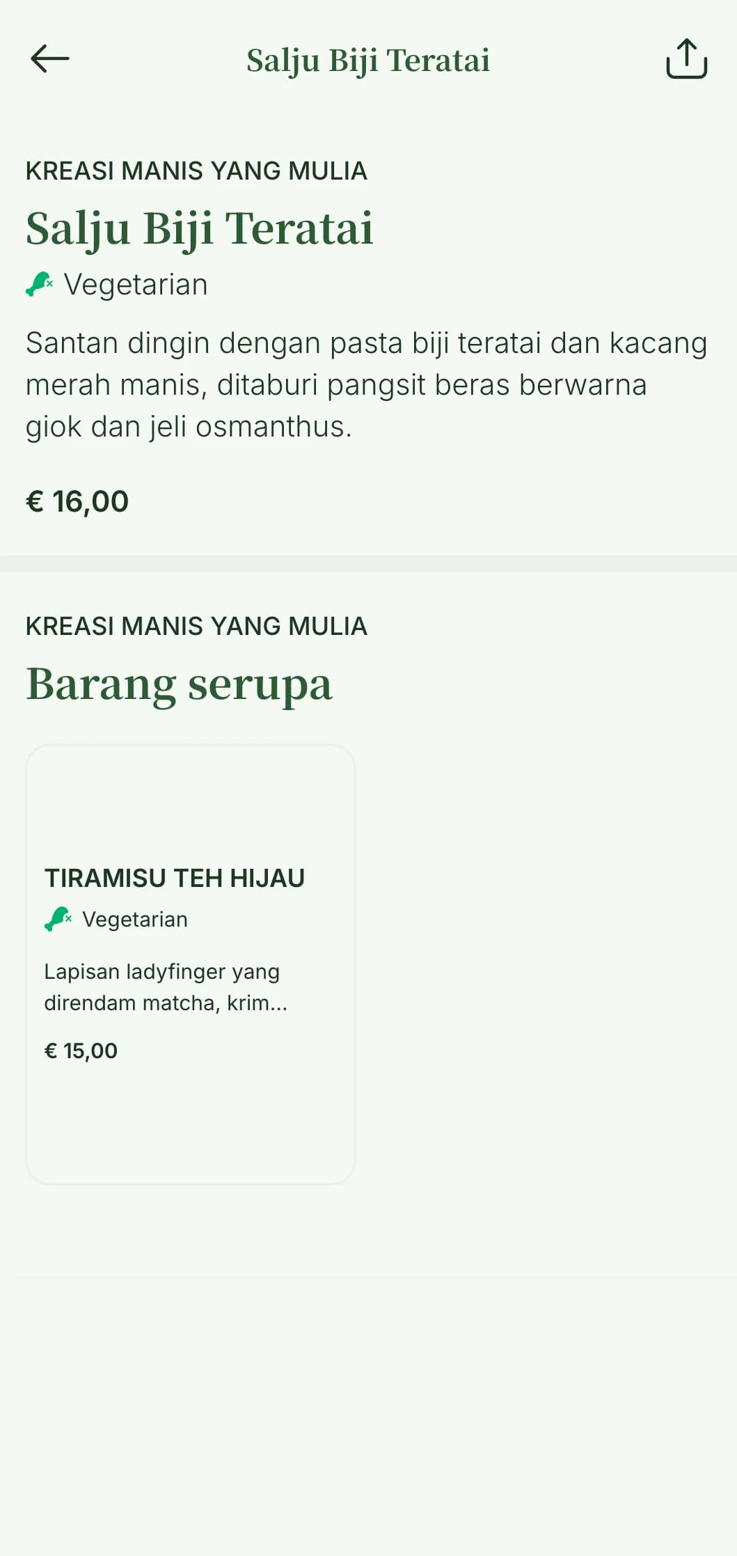 Menu sushi elegan yang terinspirasi dari Asia dengan aksen hijau giok dan elemen perpaduan tradisional Cina-Jepang.