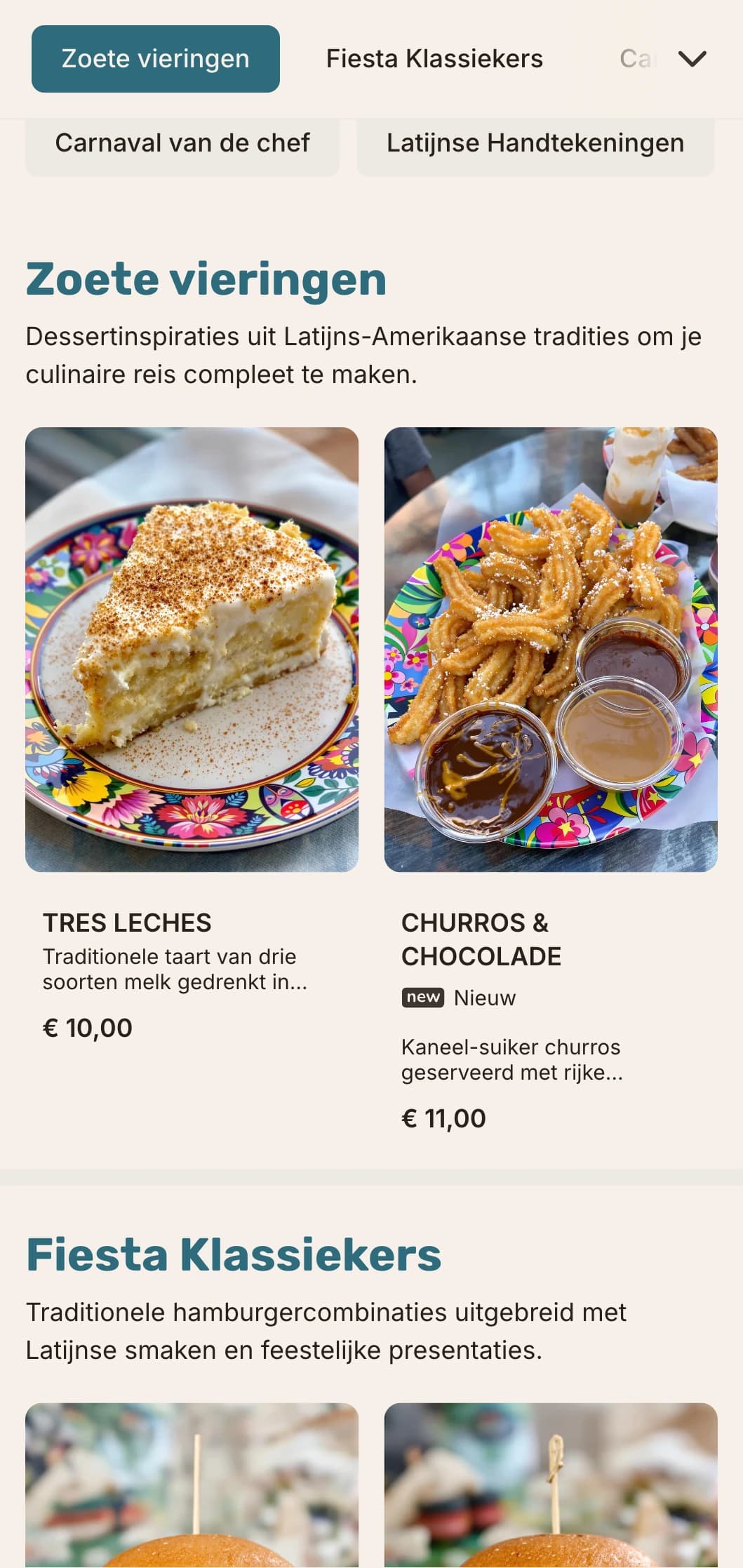 Latijns-Amerikaans geïnspireerde hamburgerfusie met levendige smaken en een feestelijke sfeer.