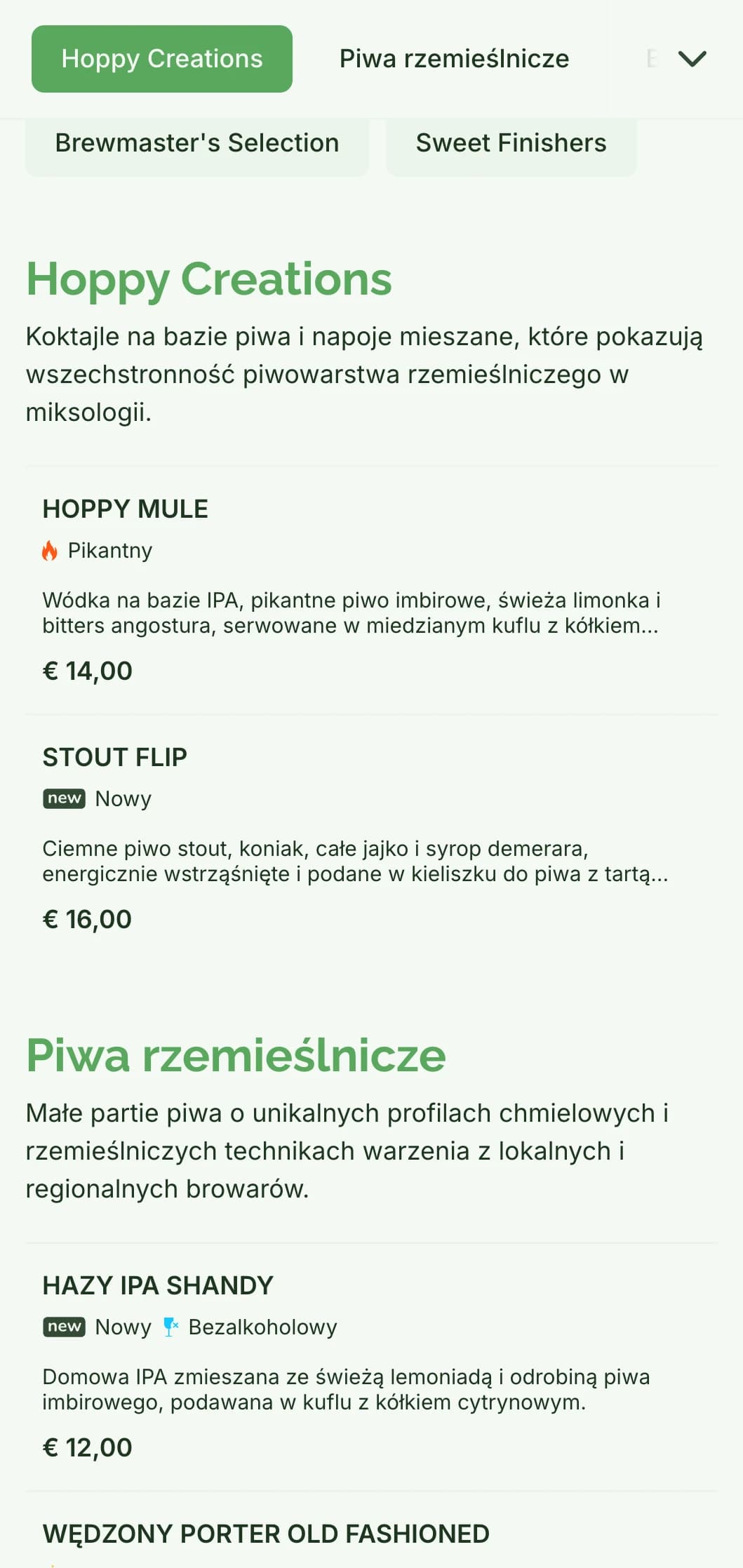 Rustykalny, ale wyrafinowany projekt menu dla barów z piwem rzemieślniczym i browarów, zawierający naturalne odcienie i tekstury inspirowane drewnem.