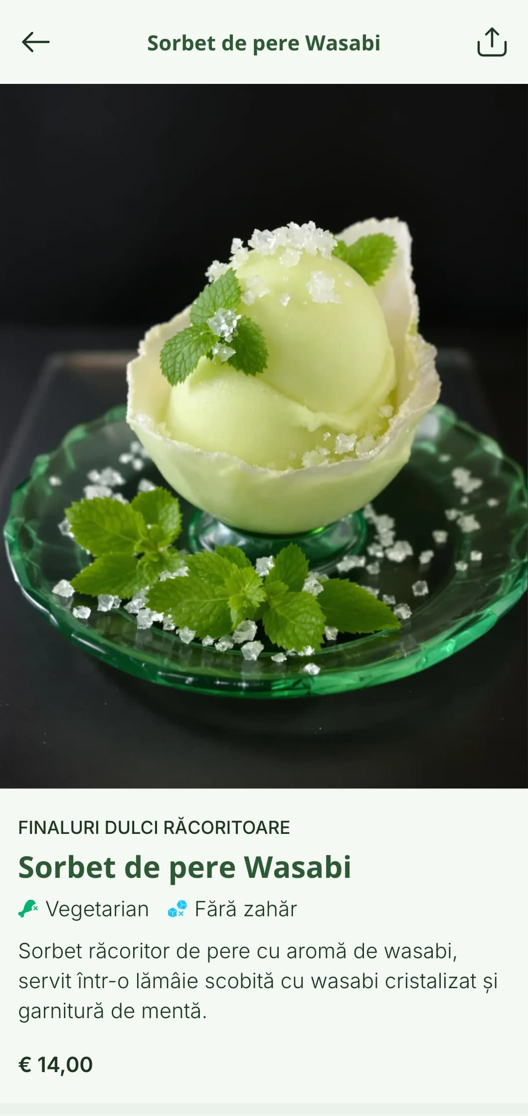 Un meniu de sushi proaspăt și luminos, axat pe culorile vibrante de wasabi verde și pe un design curat pentru unitățile preocupate de sănătate.