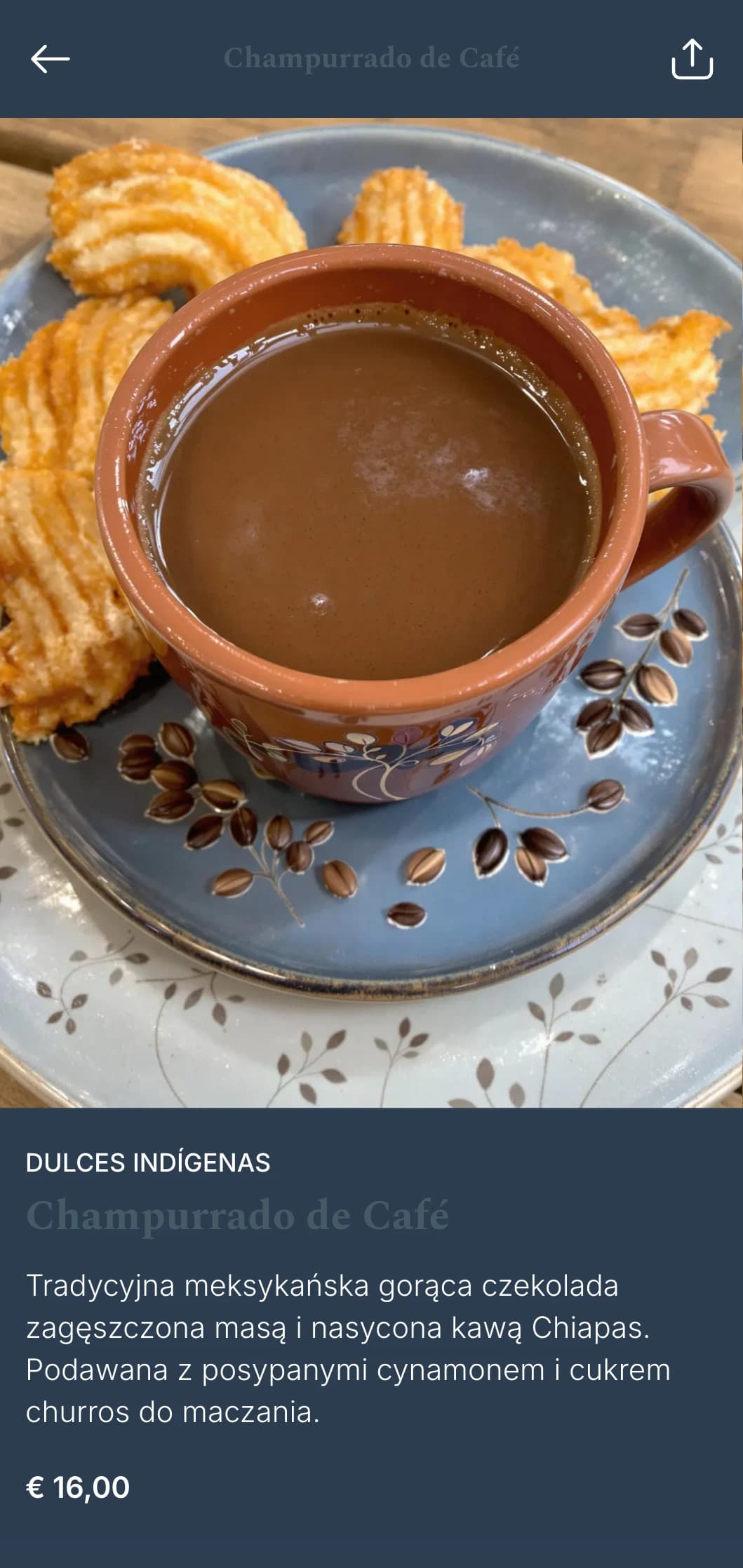 Ziemiste i autentyczne menu prezentujące kuchnię Chiapas z bogatymi nutami kawy, rdzennymi inspiracjami i tradycyjnymi metodami przygotowania.