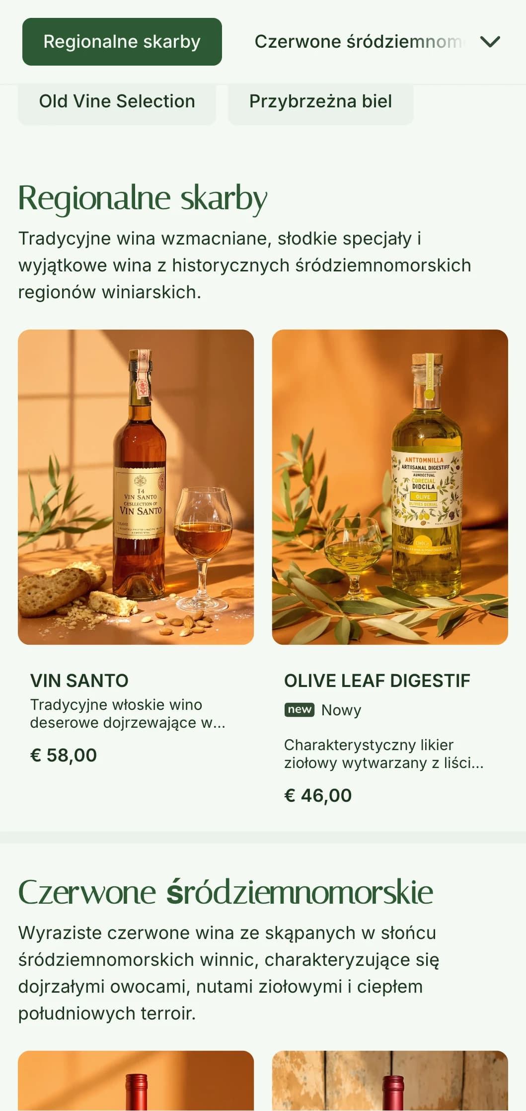 Szablon karty win o śródziemnomorskiej tematyce oliwek z ziemistymi odcieniami zieleni, idealny do rustykalnych włoskich restauracji i ogródków winnych.