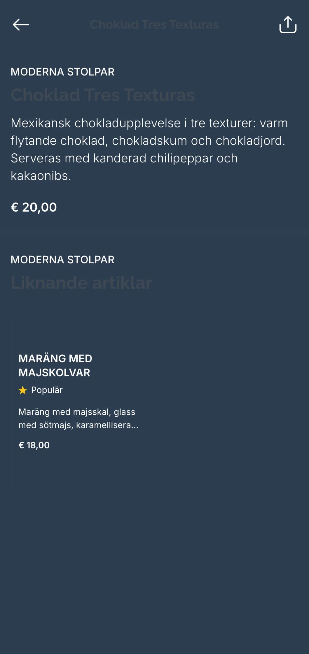 Samtida mexikansk meny med rena linjer, minimalistisk estetik och fusionskök som presenteras i ett elegant, diskret format.
