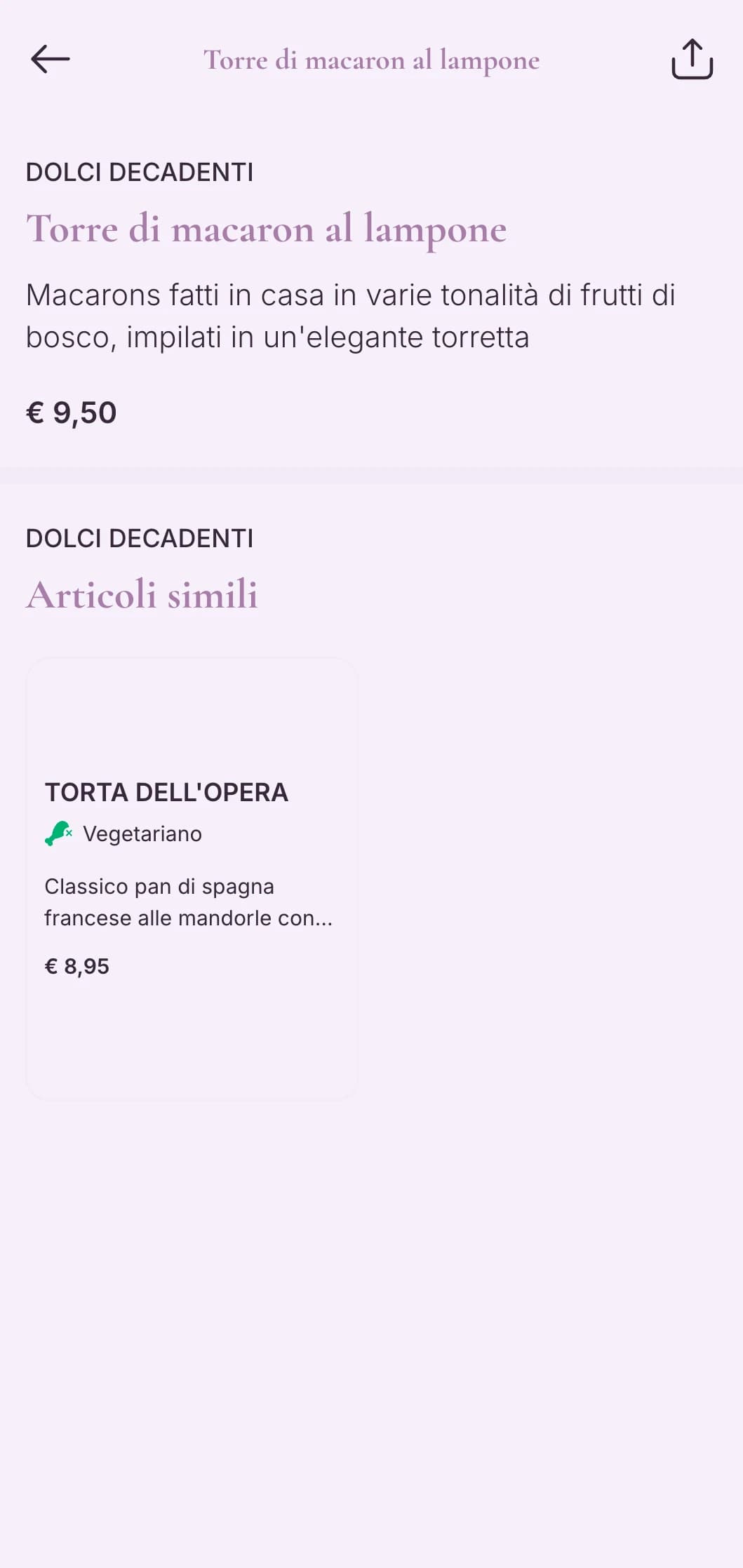 Sofisticato design viola con elegante tipografia per pasticcerie e caffè di lusso.