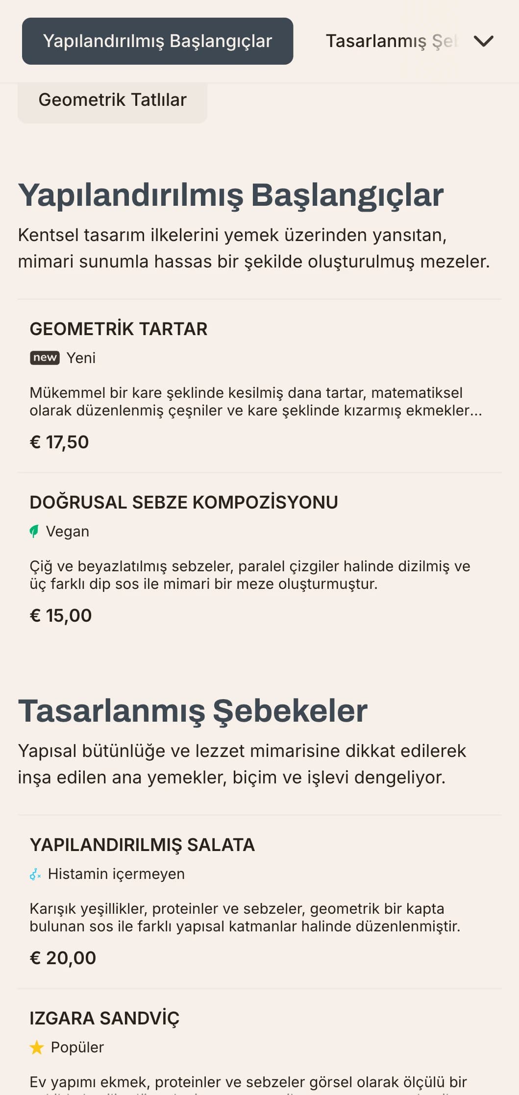 Güçlü hatlara ve kentsel unsurlara sahip cesur, mimari öğle yemeği menüsü tasarımı, iş bölgelerinde ve modern gelişmelerde çağdaş restoranlar için idealdir.