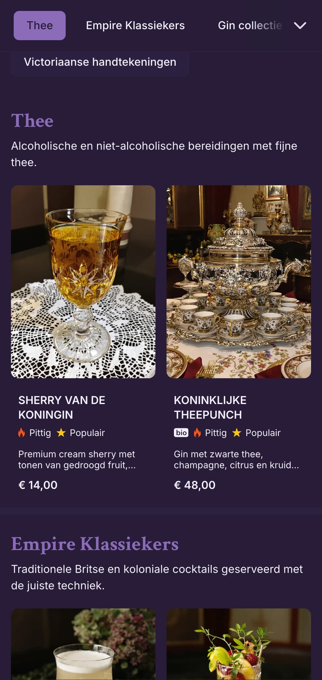 Uitbundig groen ontwerp met Victoriaanse versieringen voor op gin gerichte salons.