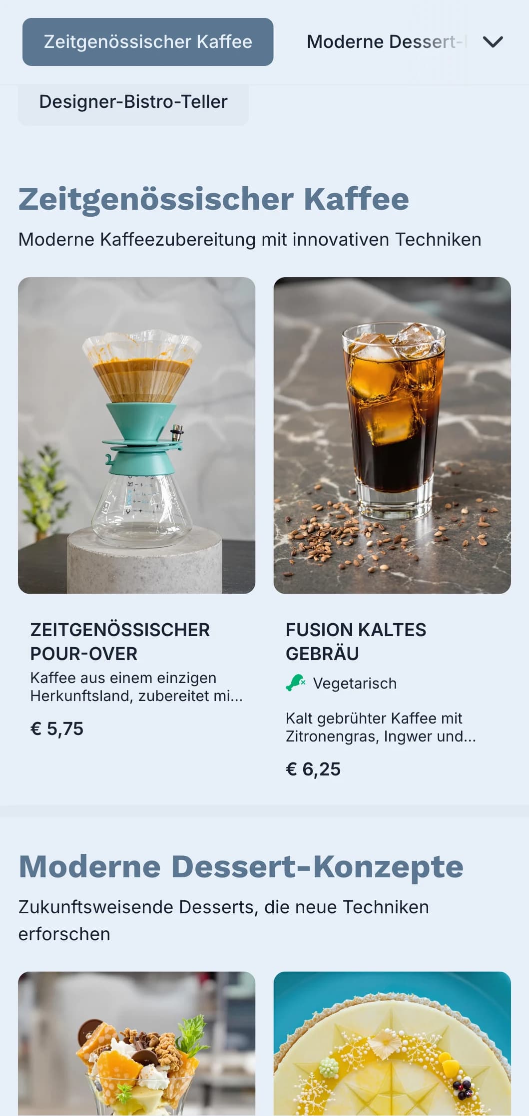 Klares zeitgenössisches Design mit tealfarbenen Akzenten für moderne Bistros und Fusionscafés.