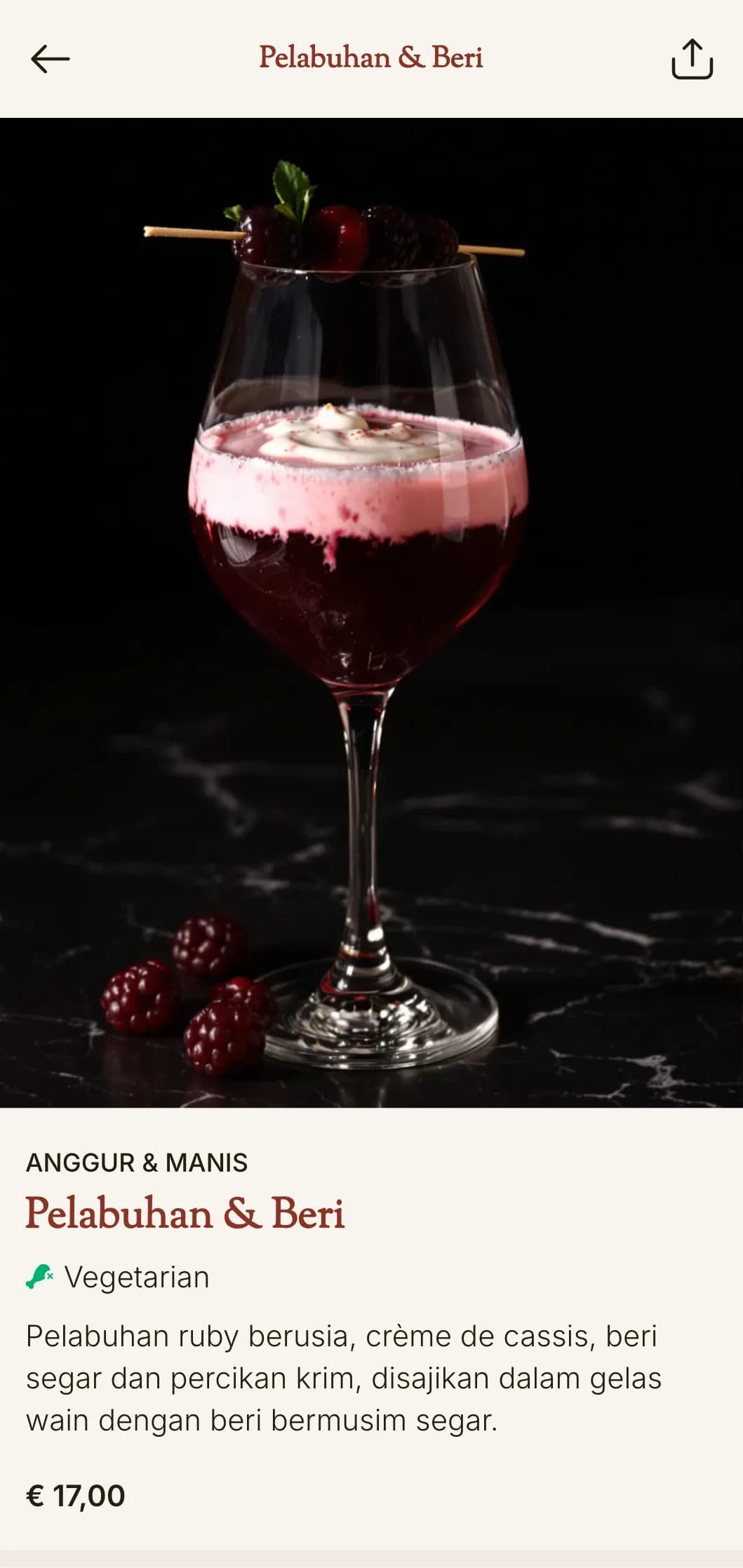 Reka bentuk tertumpu wain yang canggih untuk bar wain kelas atas yang menampilkan rona burgundy yang kaya dan tipografi yang elegan.