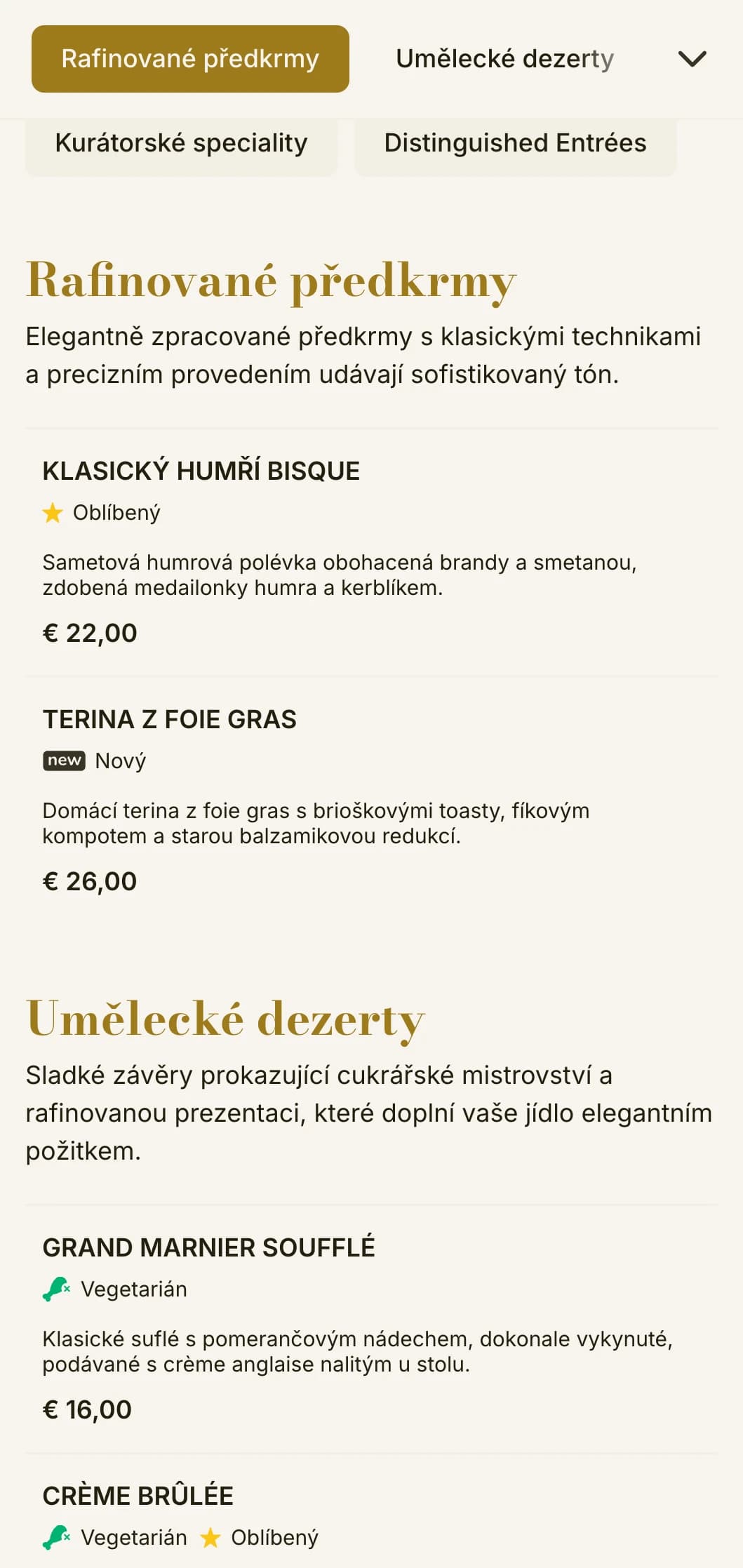 Rafinovaný, sofistikovaný design poledního menu s jemnou typografií a klasickými proporcemi, vhodný pro luxusní restaurace a restaurace s nabídkou obědů.