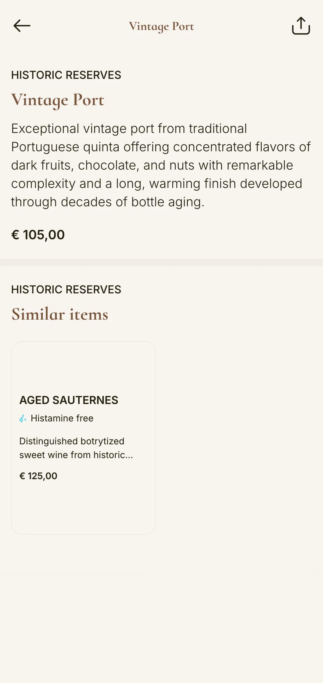 Richly traditional wine list template with golden-brown accents and classic typography, perfect for established wineries and heritage restaurants.