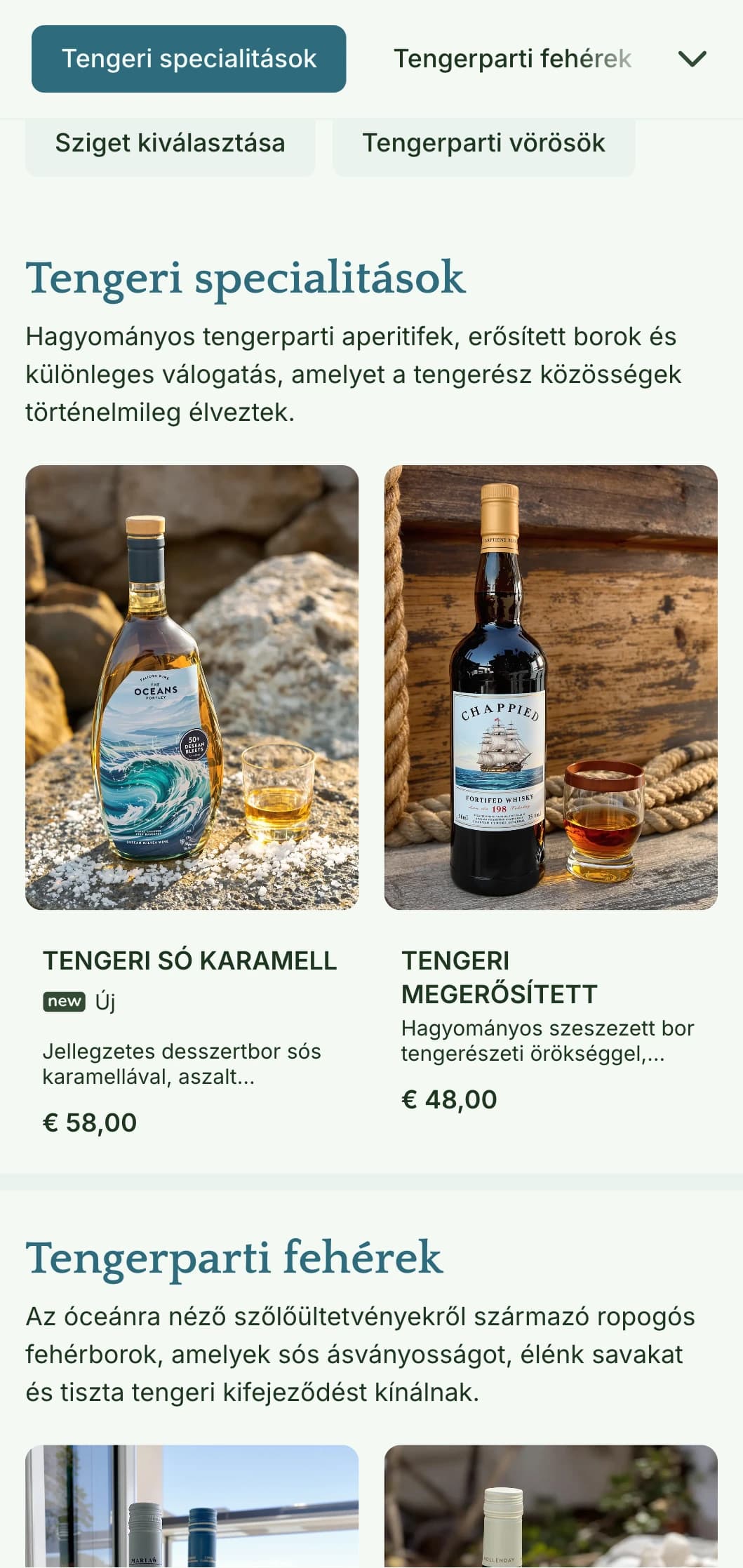 Mediterrán ihletésű borlap sablon tengerparti elemekkel és tengerparti esztétikával, tökéletes vízparti éttermek és regionális borbárok számára.