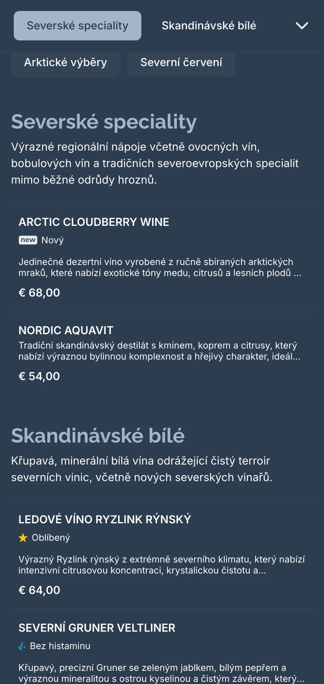 Skandinávsky inspirovaná šablona vinného lístku s chladnými modrými tóny a minimalistickým designem, ideální pro současné severské restaurace a mezinárodní vinárny.